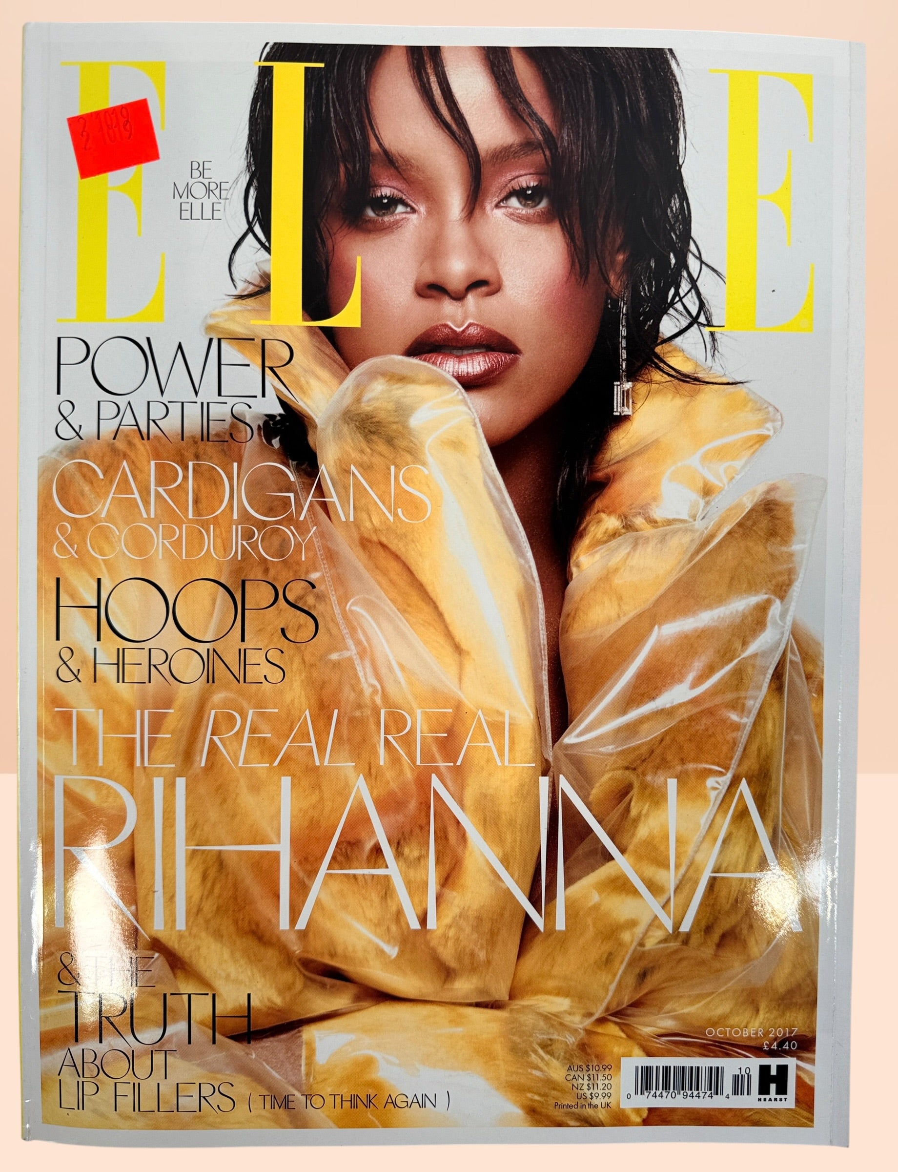 Elle UK October 2017 Rihanna cover issue fashion magazine collectible featuring late-2010s editorial photography and celebrity fashion content.