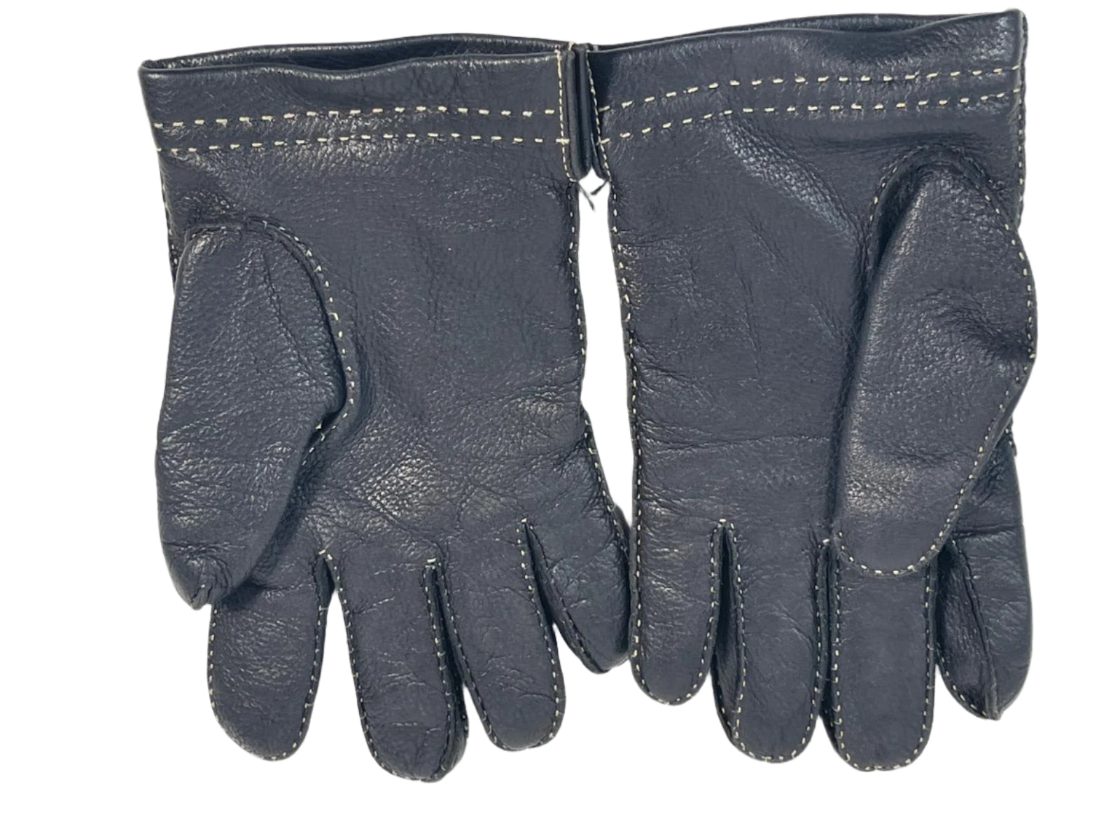 Coach Black Leather Gloves – Men’s Medium, Wool Lined
