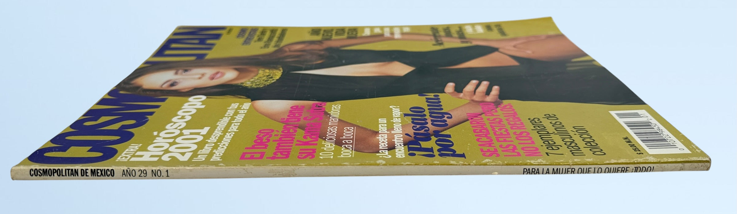 Vintage Cosmopolitan Mexico January 2001 magazine featuring Tere Tarín. Rare Y2K Spanish fashion and lifestyle collectible with bold cover art.