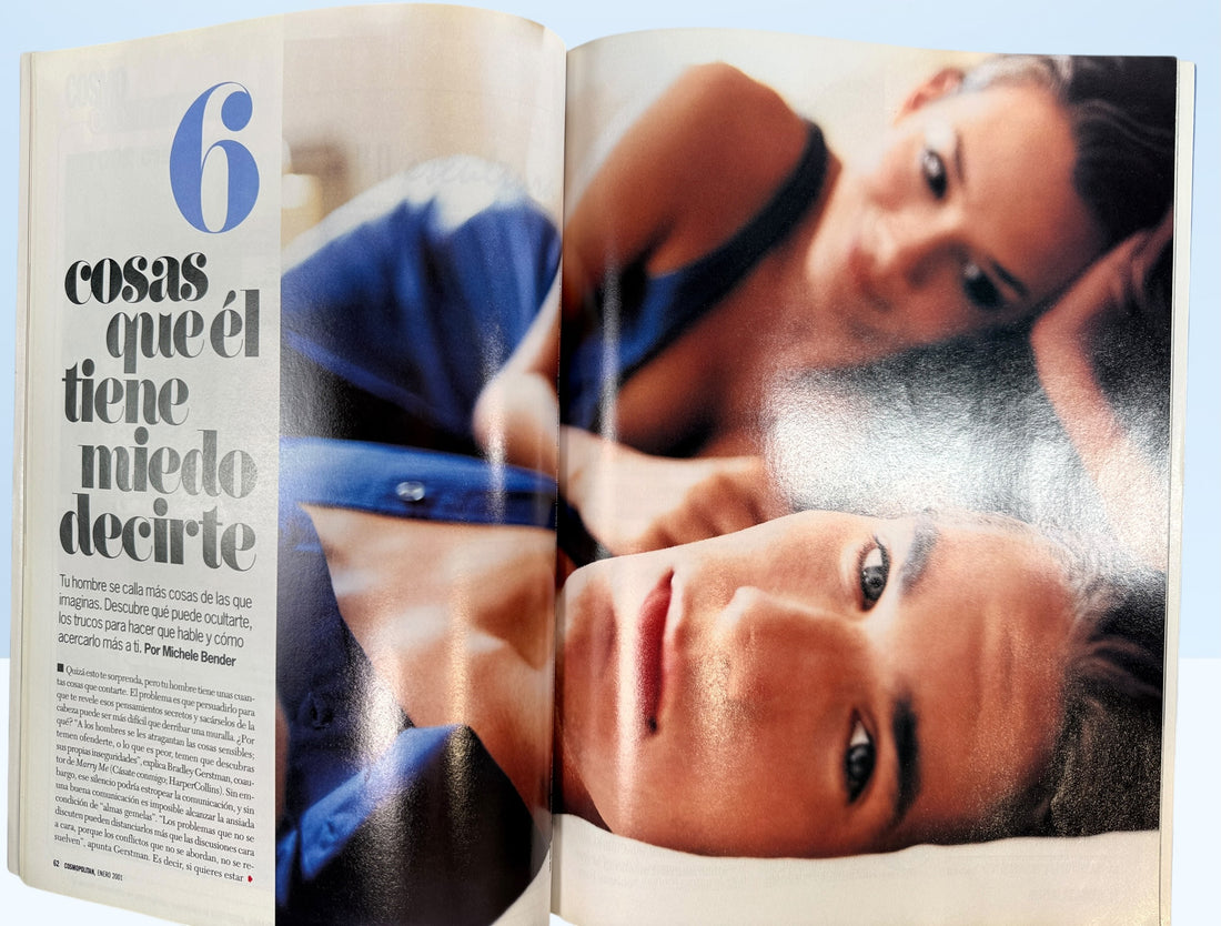 Vintage Cosmopolitan Mexico January 2001 magazine featuring Tere Tarín. Rare Y2K Spanish fashion and lifestyle collectible with bold cover art.