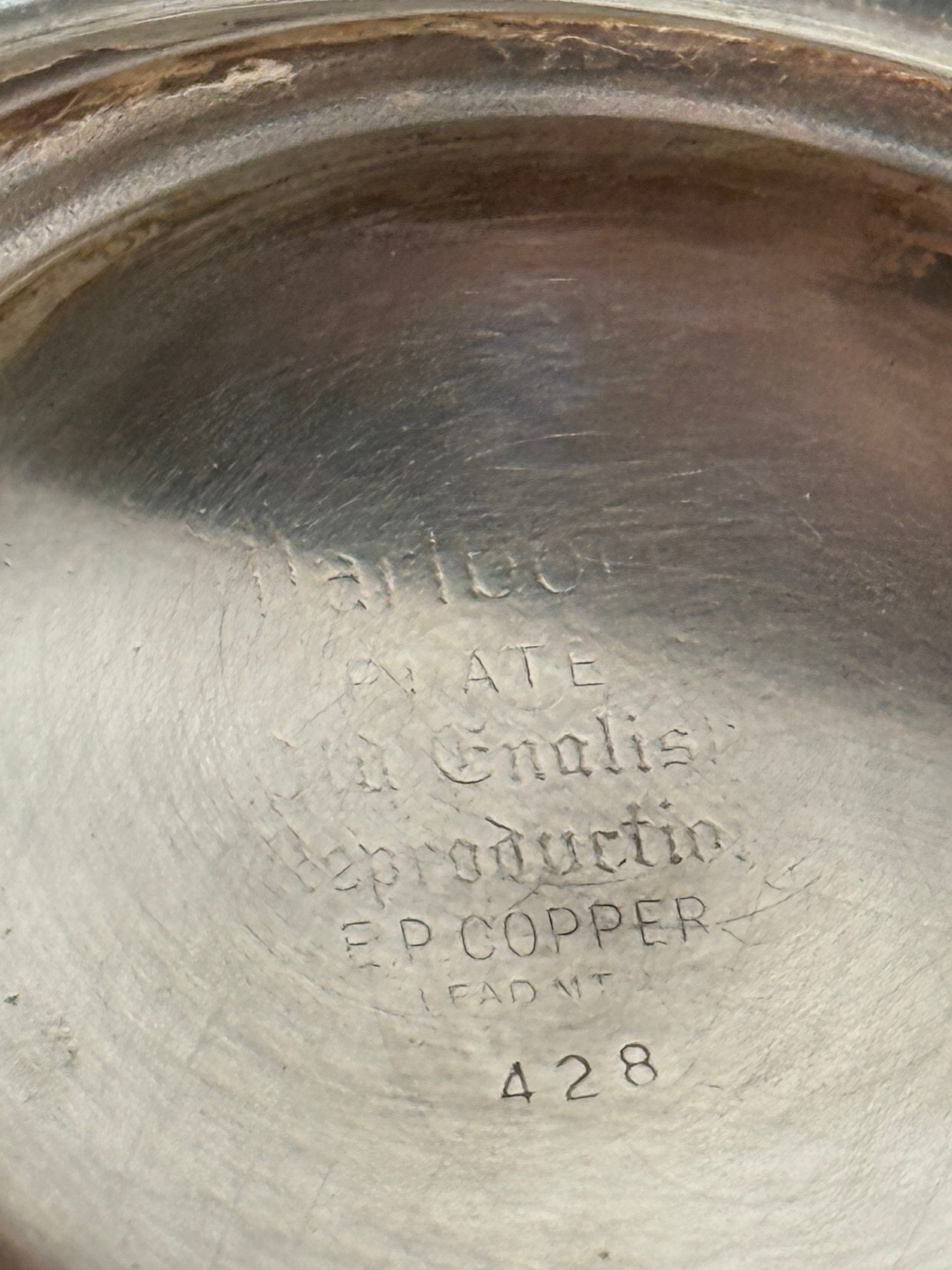 Marlboro Plate “Old English Reproduction” E.P. Copper Teapot #428 – Mid-Century Canada