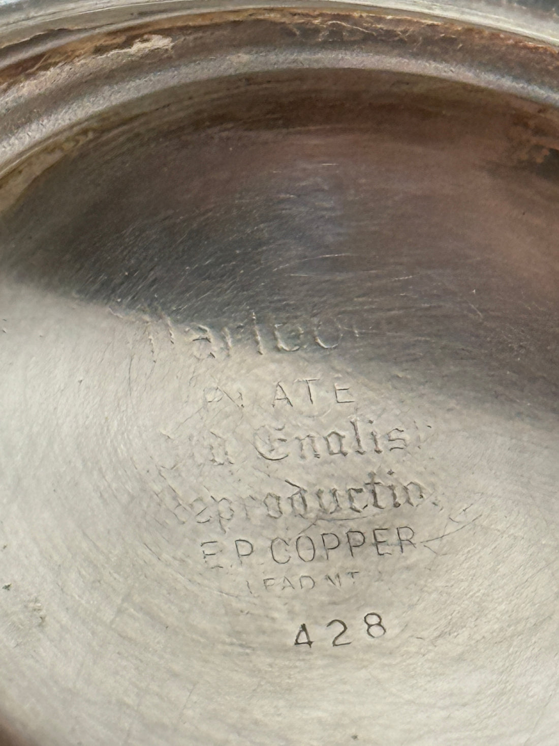 Marlboro Plate “Old English Reproduction” E.P. Copper Teapot #428 – Mid-Century Canada