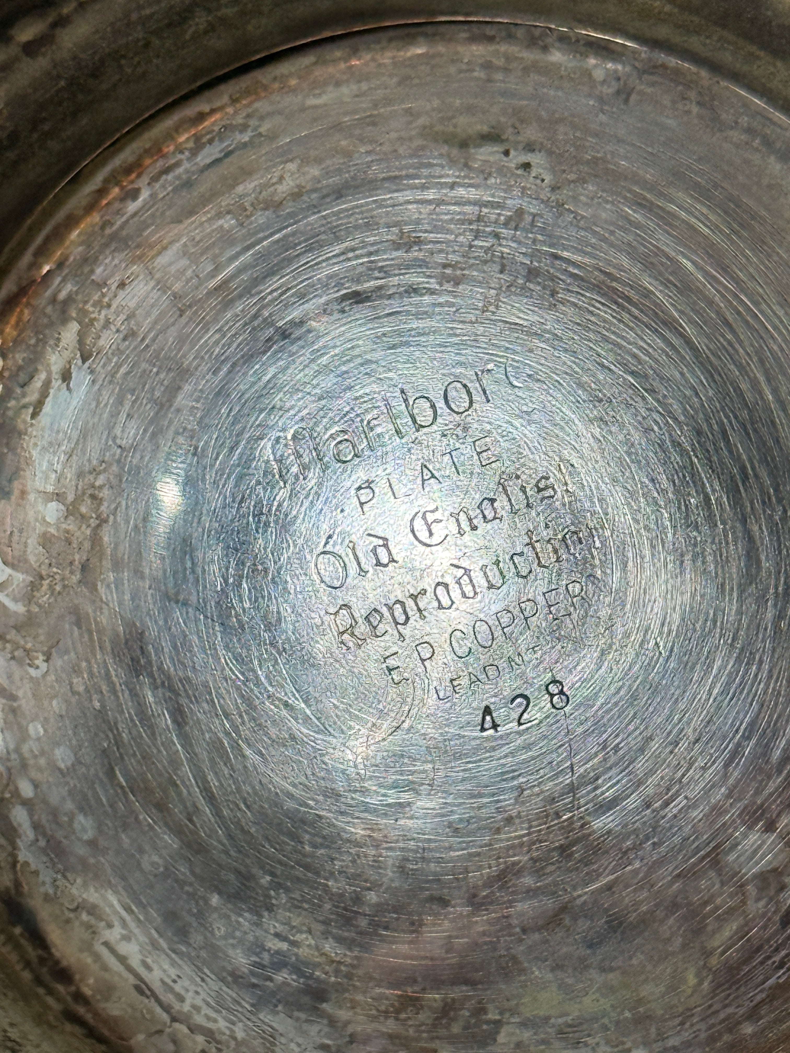: Théière Marlboro Plate vintage « Reproduction anglaise ancienne » – EP Copper, n° 428
