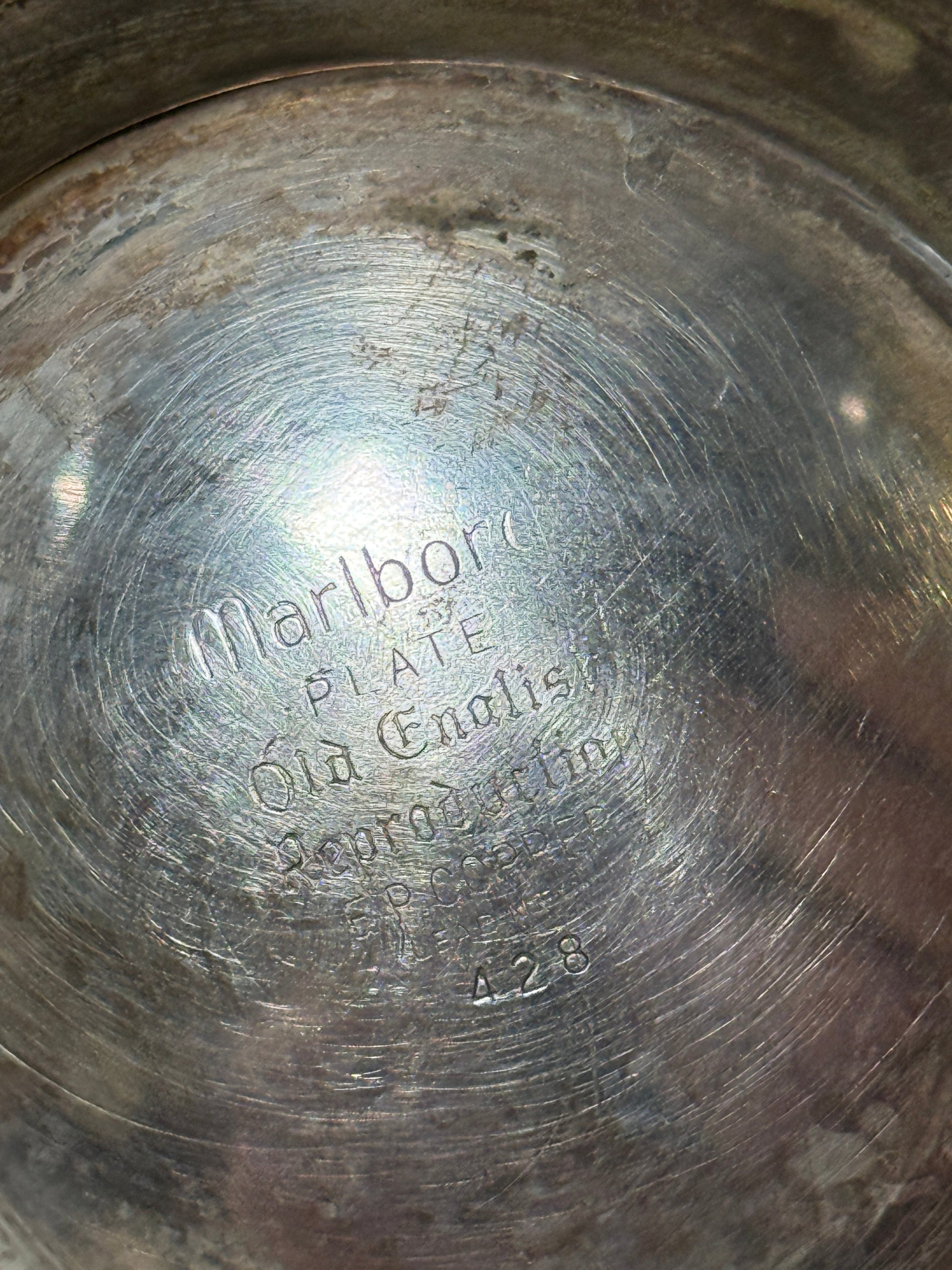 : Théière Marlboro Plate vintage « Reproduction anglaise ancienne » – EP Copper, n° 428