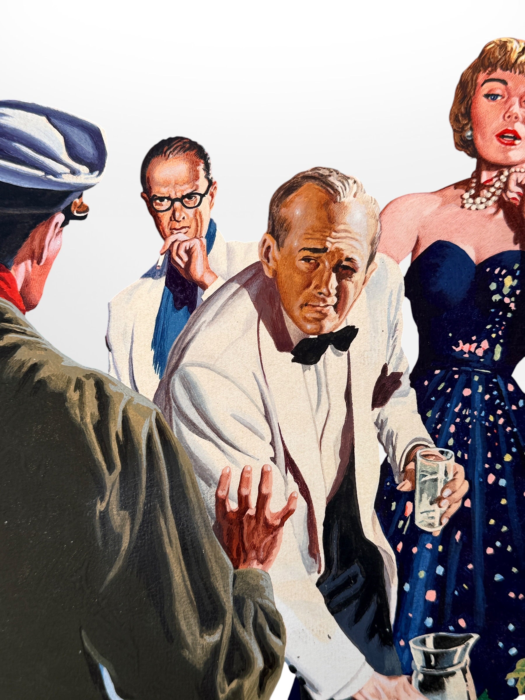 1950s Noir Pulp Cover Art, Signed RAO, Attributed to Al Rao.