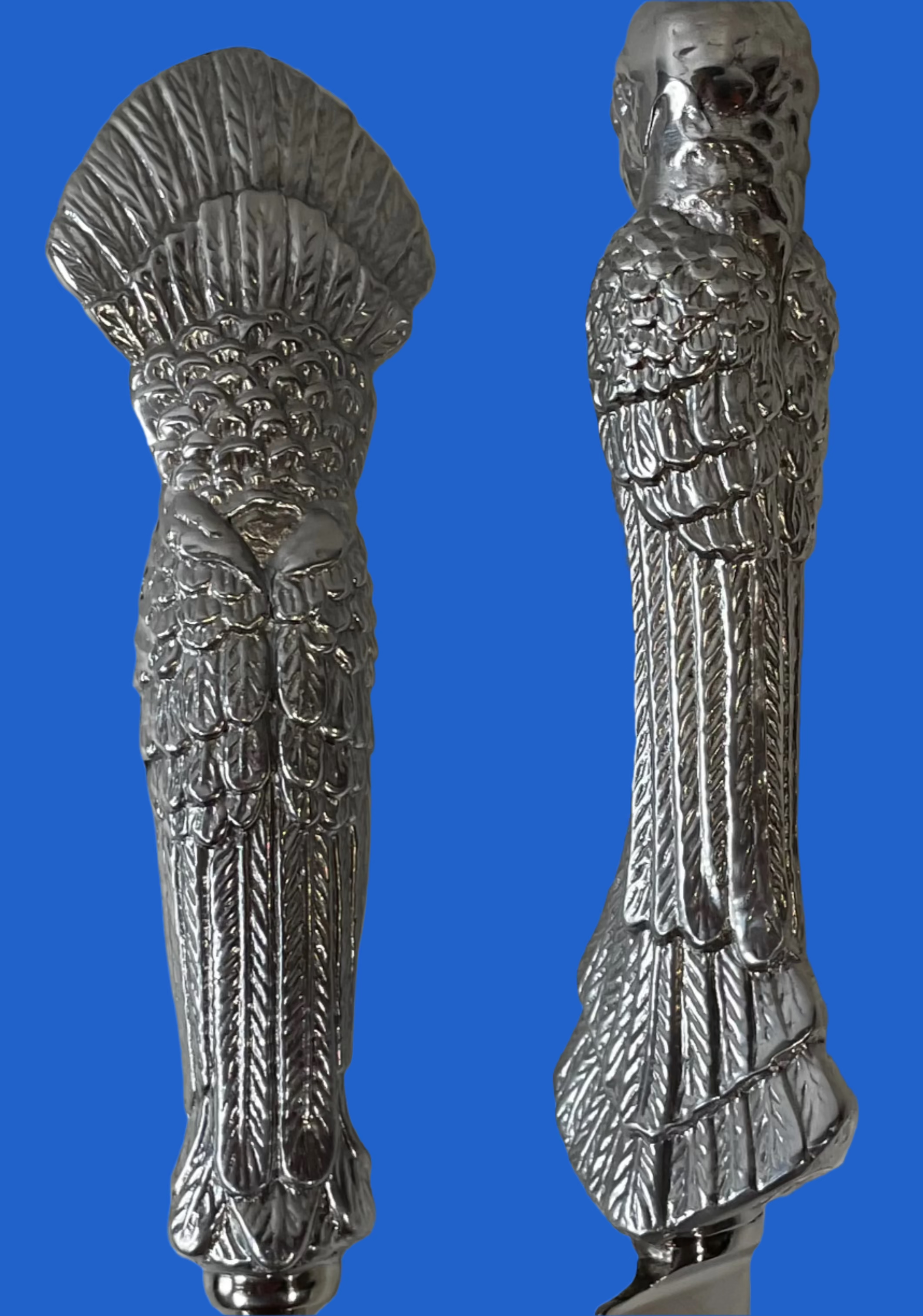 Arthur Court Turkey Carving Knife & Fork Set – Decorative Holiday Serveware