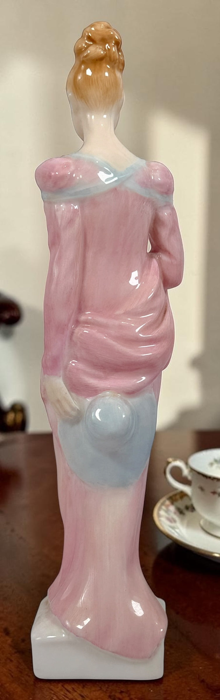Vintage Royal Doulton Daphne HN2268 figurine by Peggy Davies. Classic English bone china collectible featuring elegant pink and blue gown details.