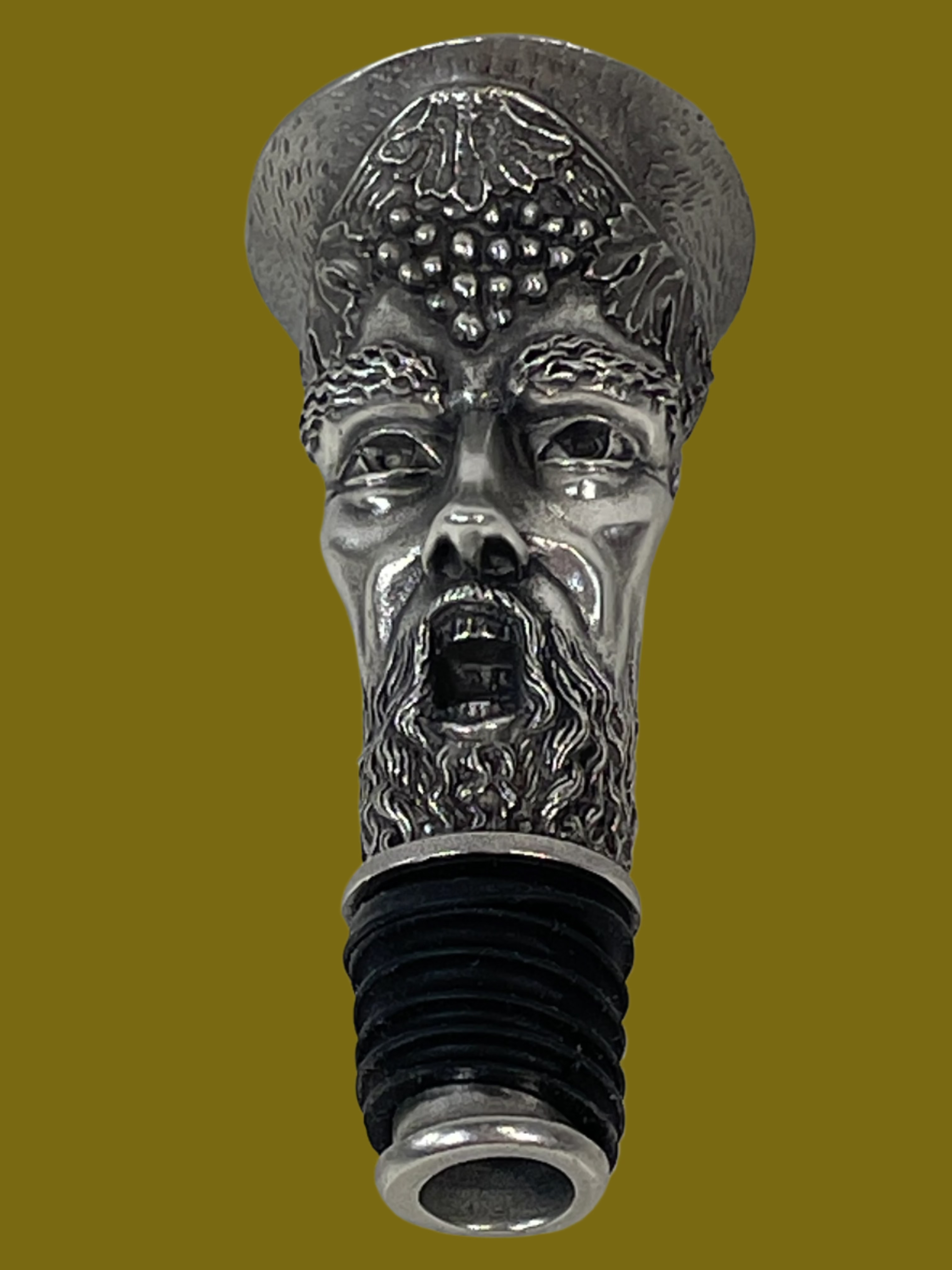 Royal Selangor Pewter Bacchus Wine Pourer and Cork – Elegant Wine Accessory