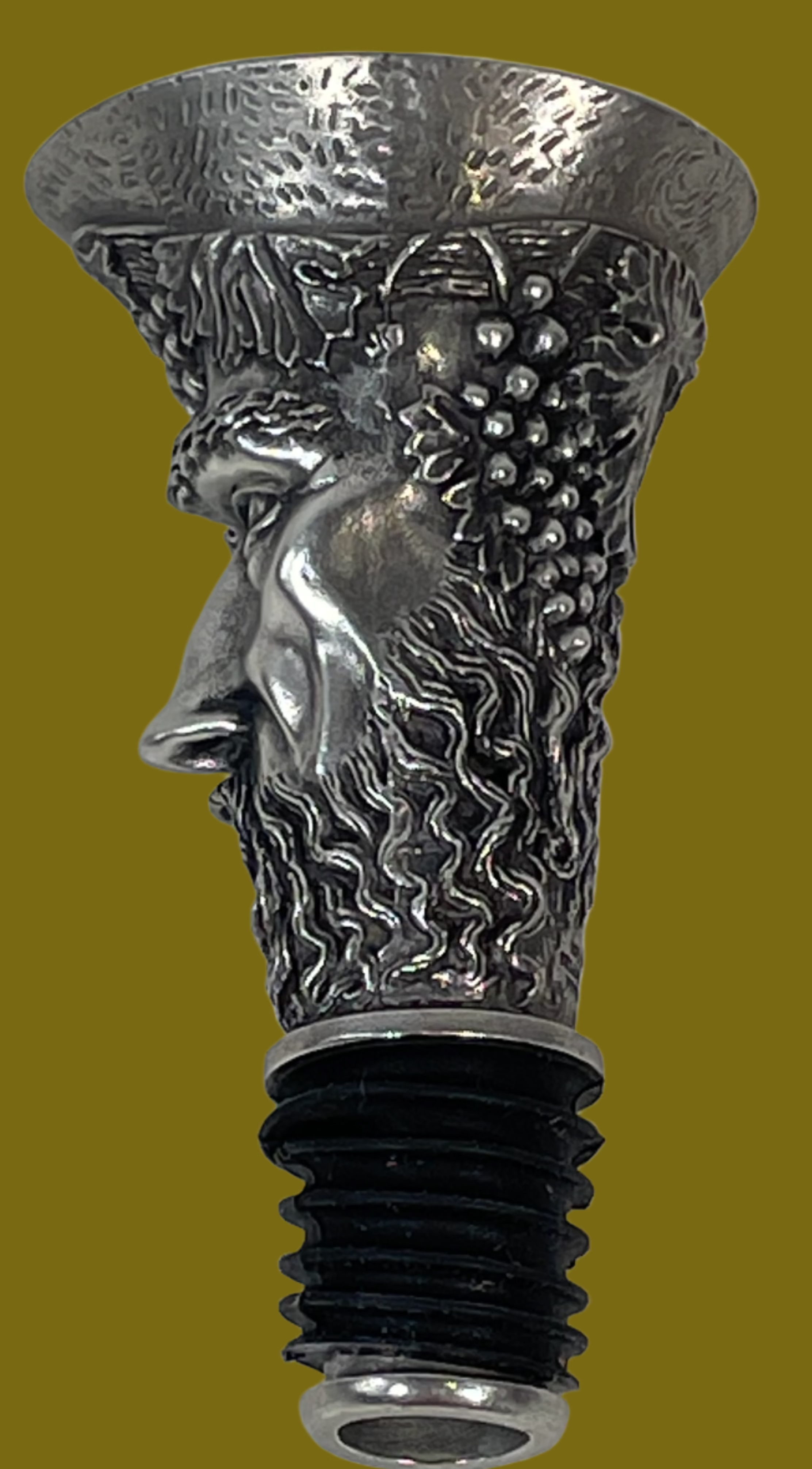 Royal Selangor Pewter Bacchus Wine Pourer and Cork – Elegant Wine Accessory