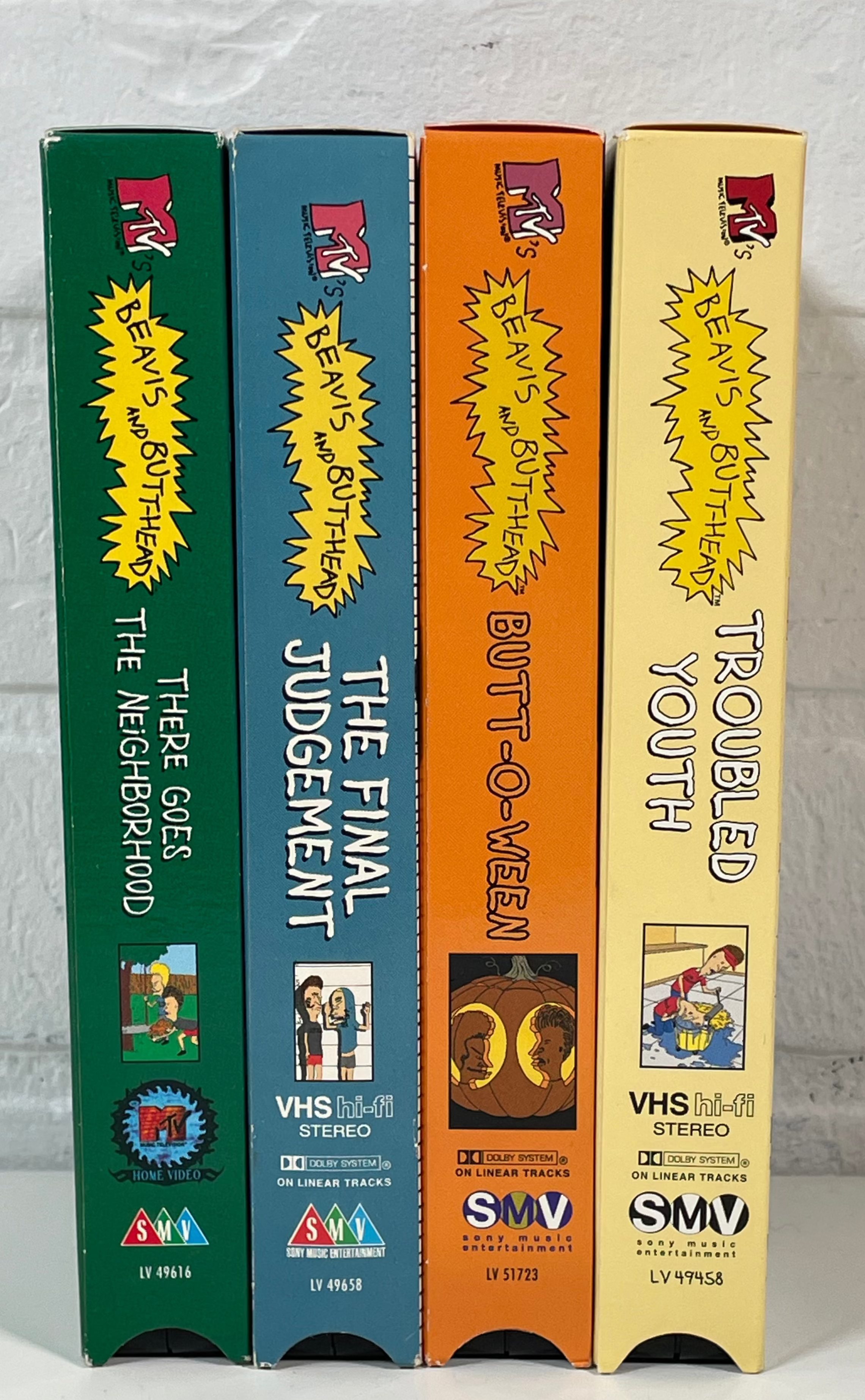 Lot de 4 cassettes VHS Beavis et Butt-Head MTV – Comédie classique rétro des années 90 SMV