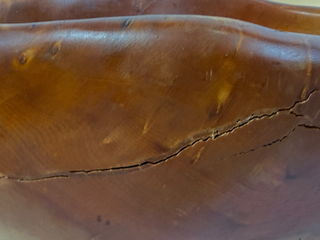 Vintage Yellow Cedar Burl Bowl, Totino Bob, Pacific Northwest.