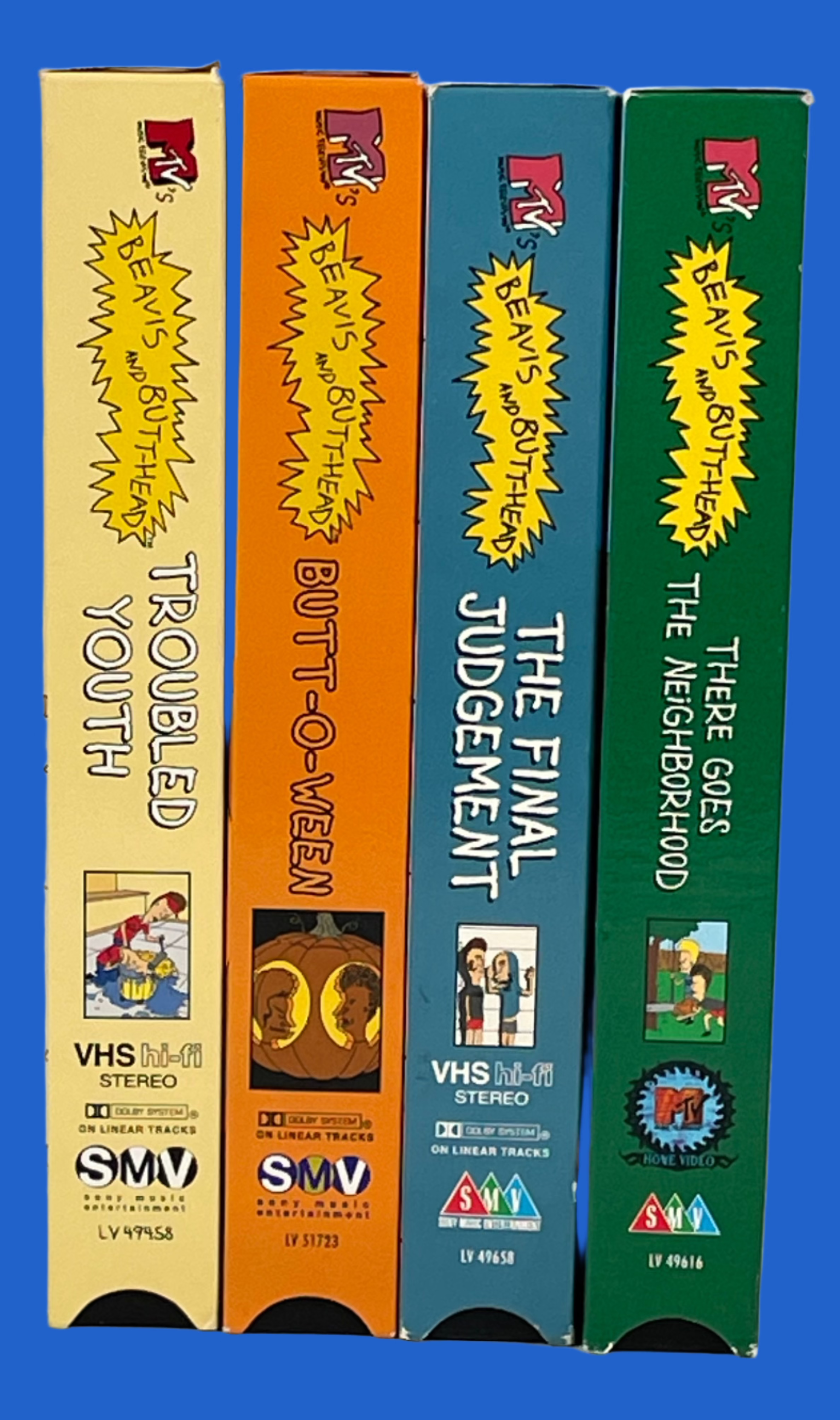 Lot de 4 cassettes VHS Beavis et Butt-Head MTV – Comédie classique rétro des années 90 SMV