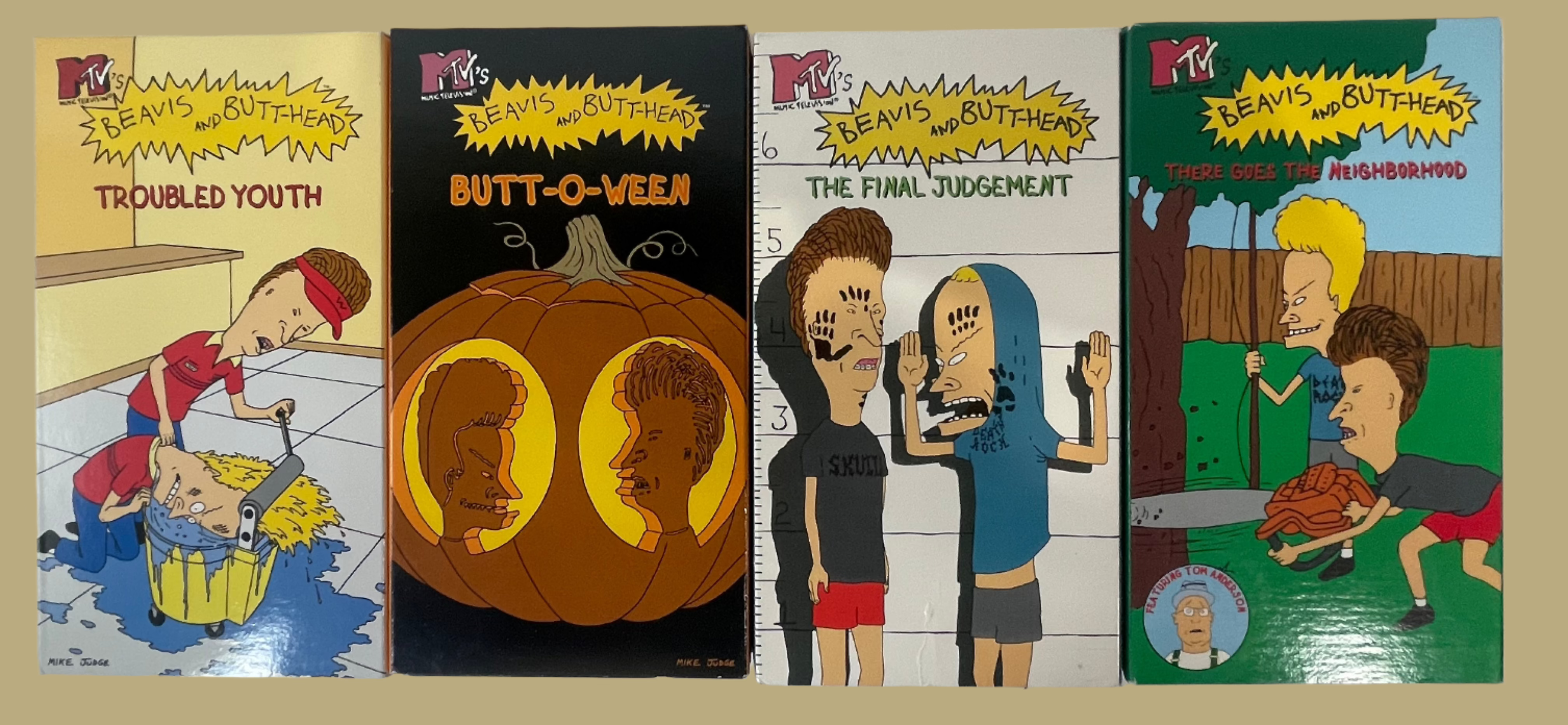 Lot de 4 cassettes VHS Beavis et Butt-Head MTV – Comédie classique rétro des années 90 SMV