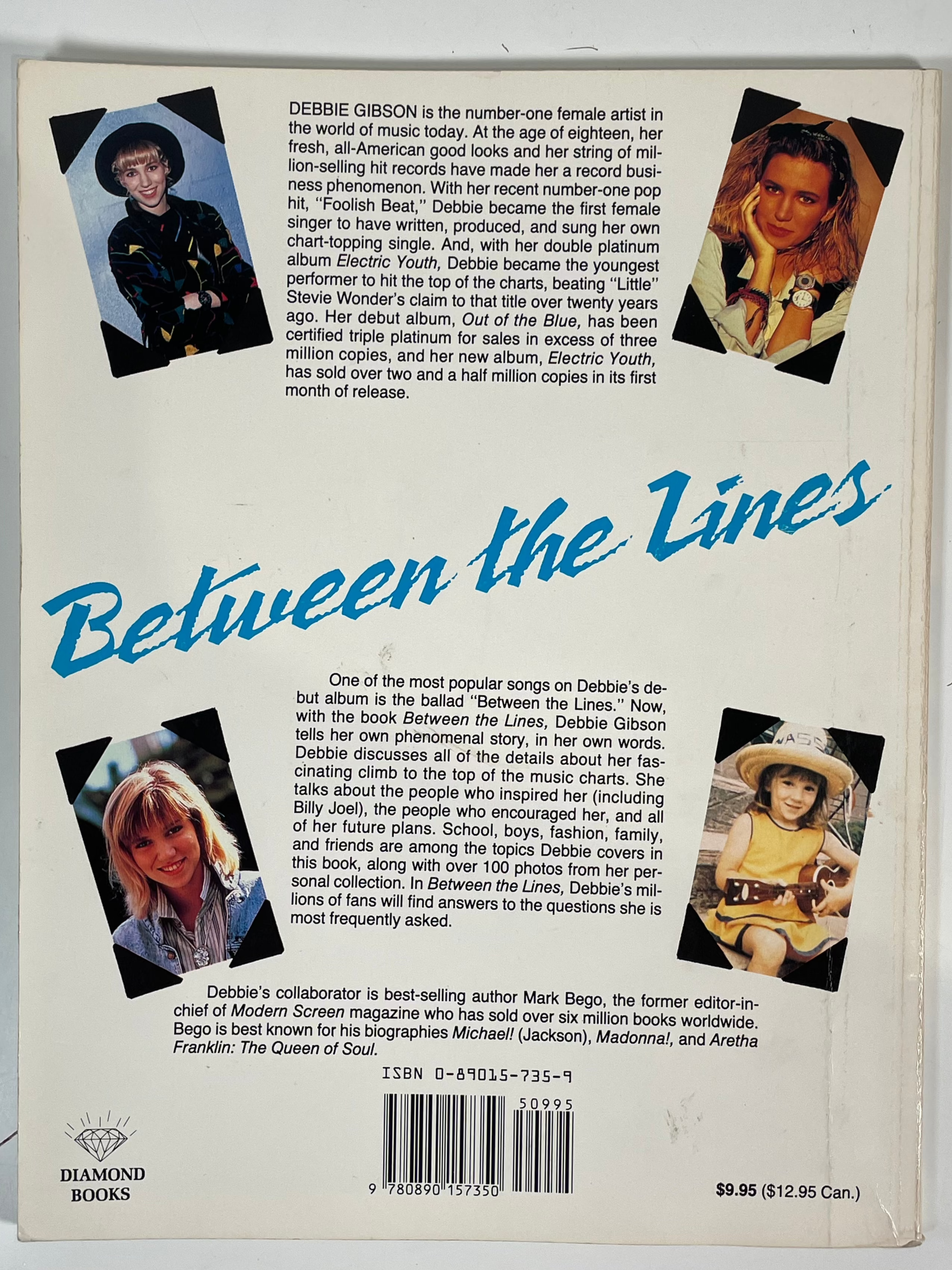 Debbie Gibson: Between the Lines by Mark Bego (1989) – 100 Photos, TPB