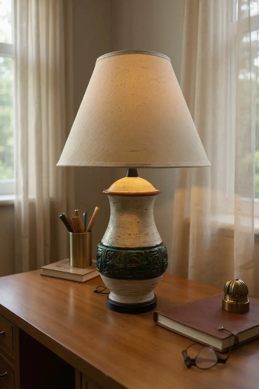 Mid-Century Pottery Lamp, Italian Style (c. 1970s