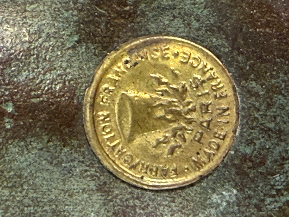 French Art Nouveau Vanity Tray “Lady with Lilies” – Fabrication Française Paris, c.1900