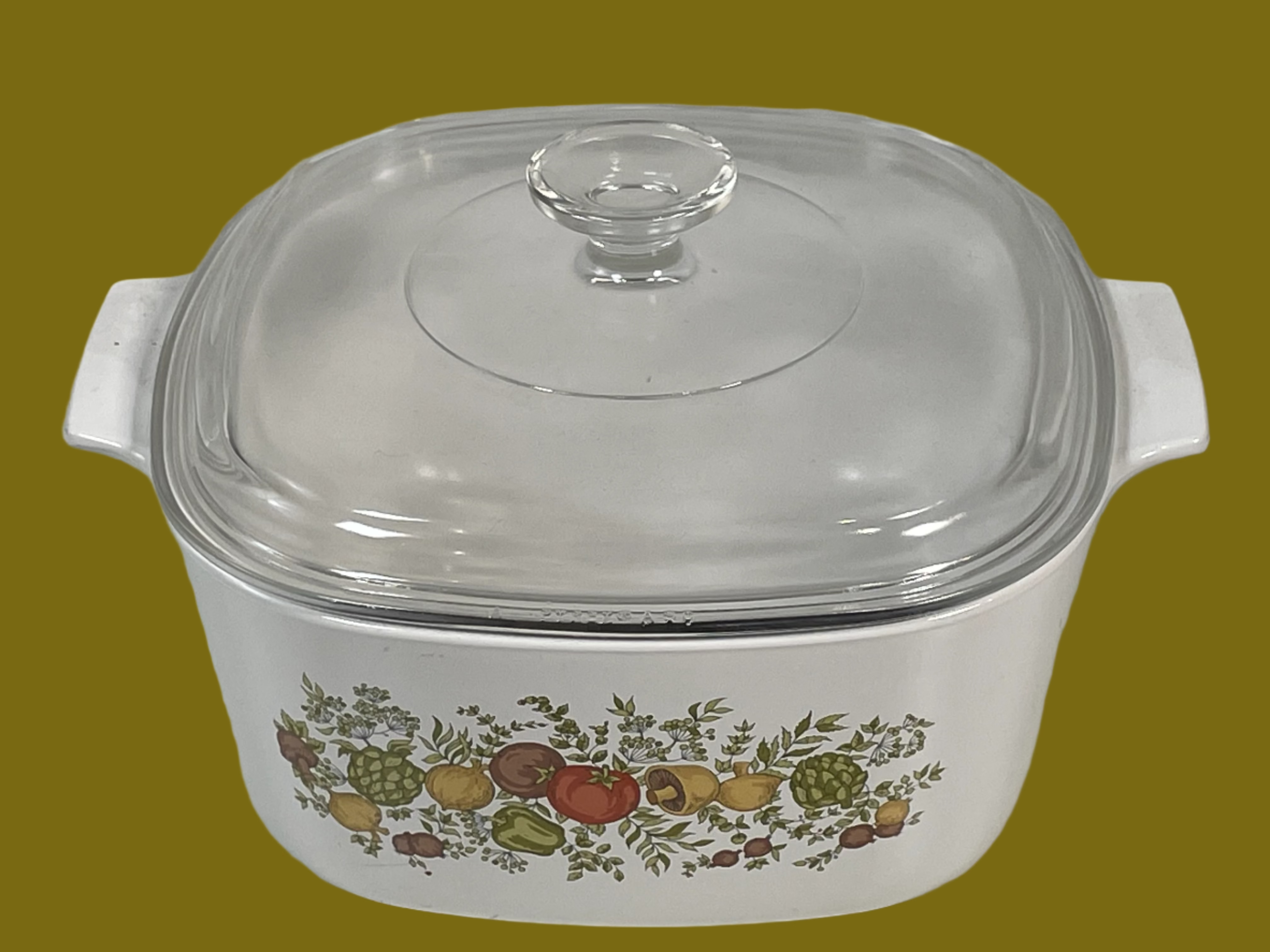 Vintage Corning Ware A3B Spice of Life "La Marjolaine" 3 Litre Casserole Dish with Lid