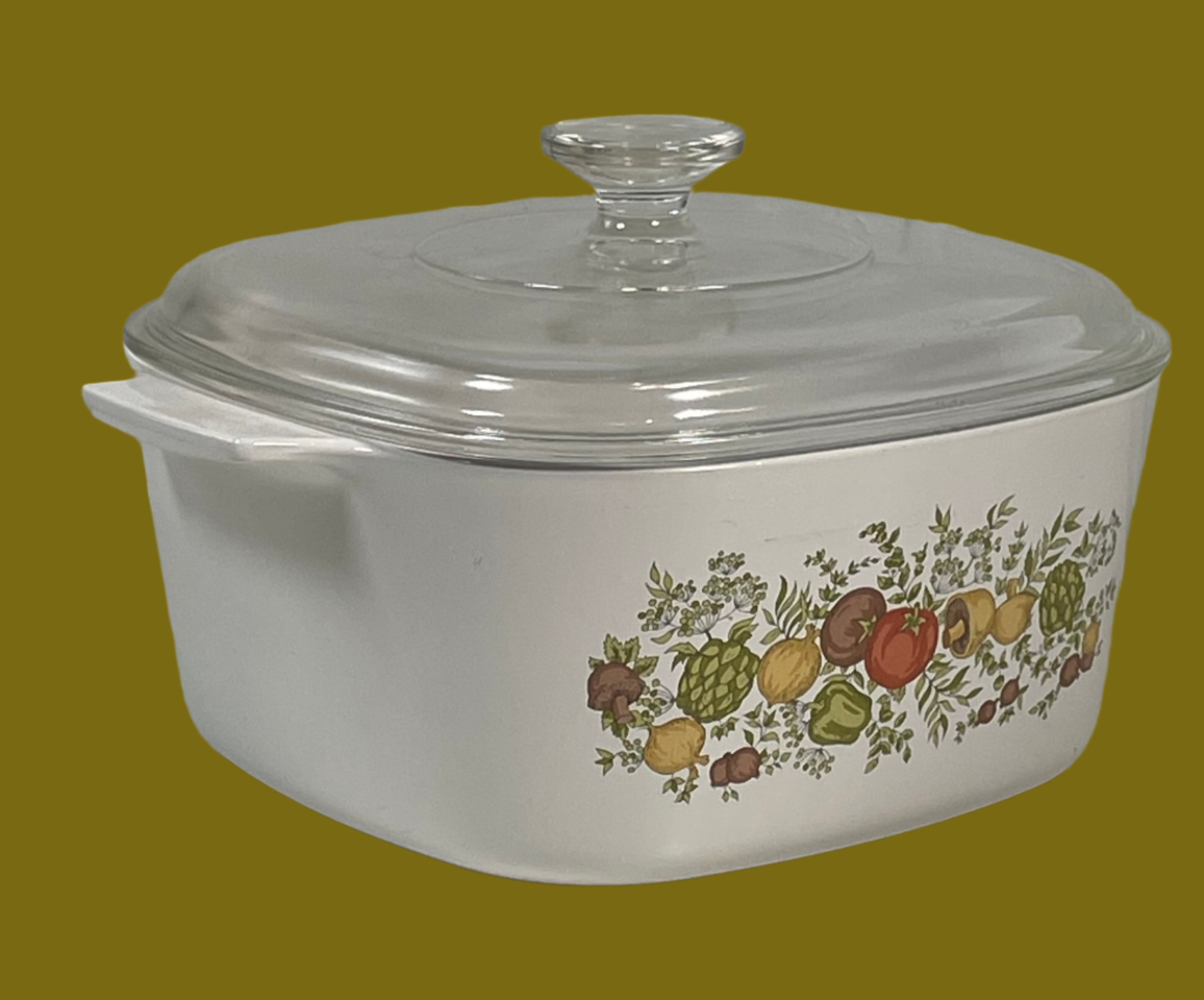 Vintage Corning Ware A3B Spice of Life "La Marjolaine" 3 Litre Casserole Dish with Lid