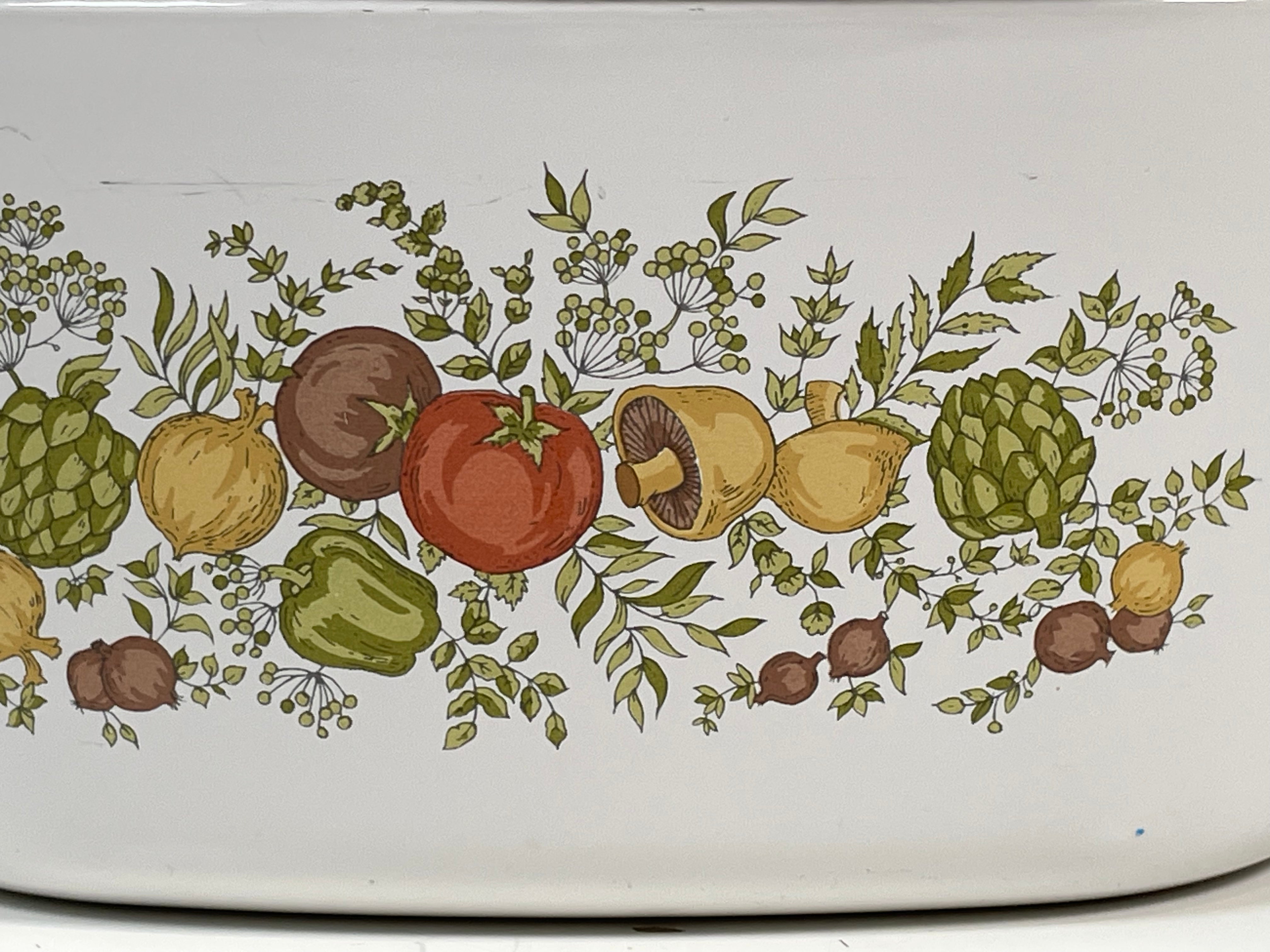 Vintage Corning Ware A3B Spice of Life "La Marjolaine" 3 Litre Casserole Dish with Lid