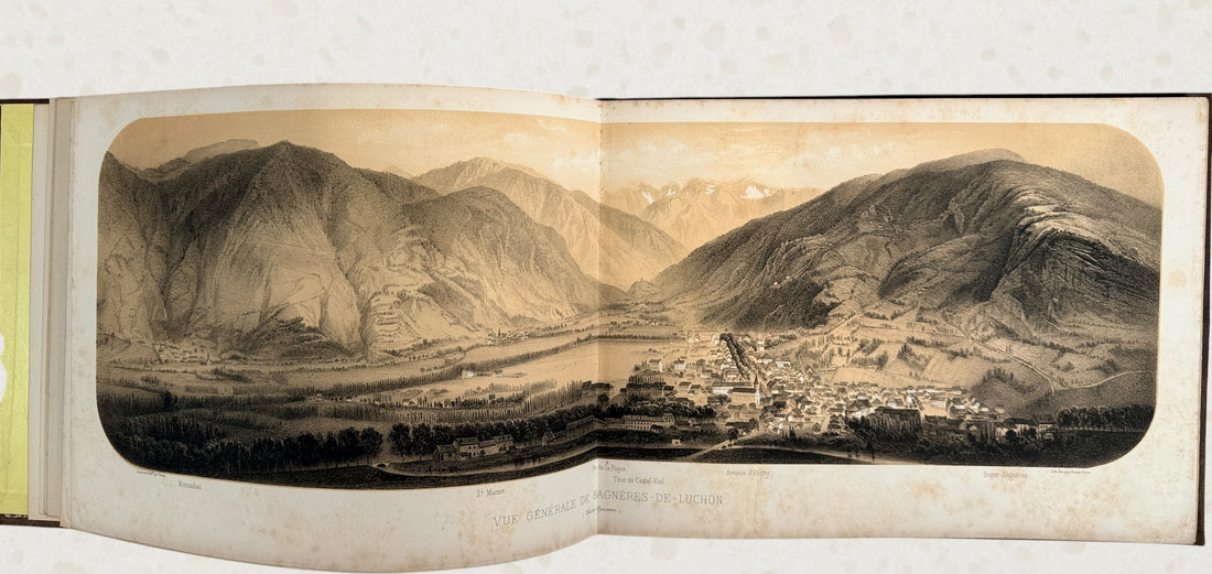 Antique French Lithograph Album, Luchon Et Ses Environs, Gorse.