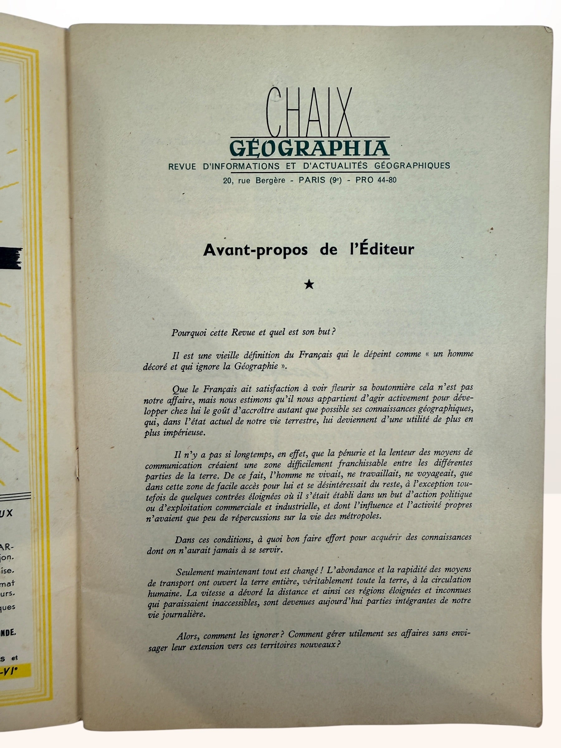 Complete 1951–1952 Géographia magazine set from France featuring stunning mid-century travel photography, world culture imagery, and collectible Paris-published ephemera.