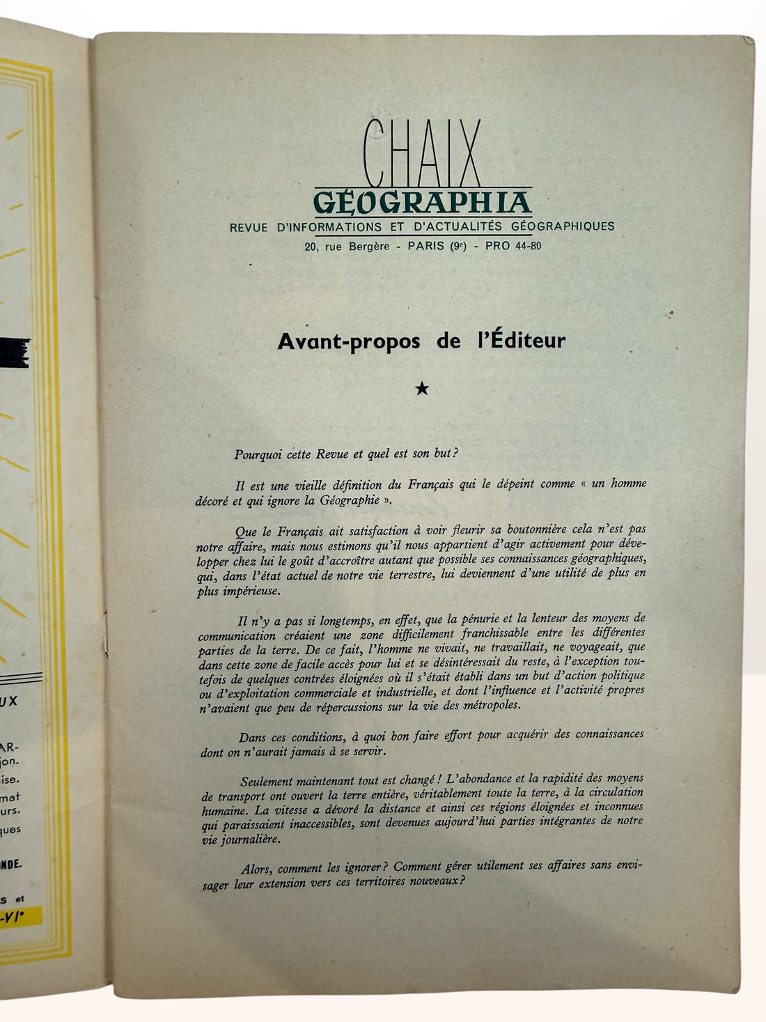 Complete 1951–1952 Géographia magazine set from France featuring stunning mid-century travel photography, world culture imagery, and collectible Paris-published ephemera.