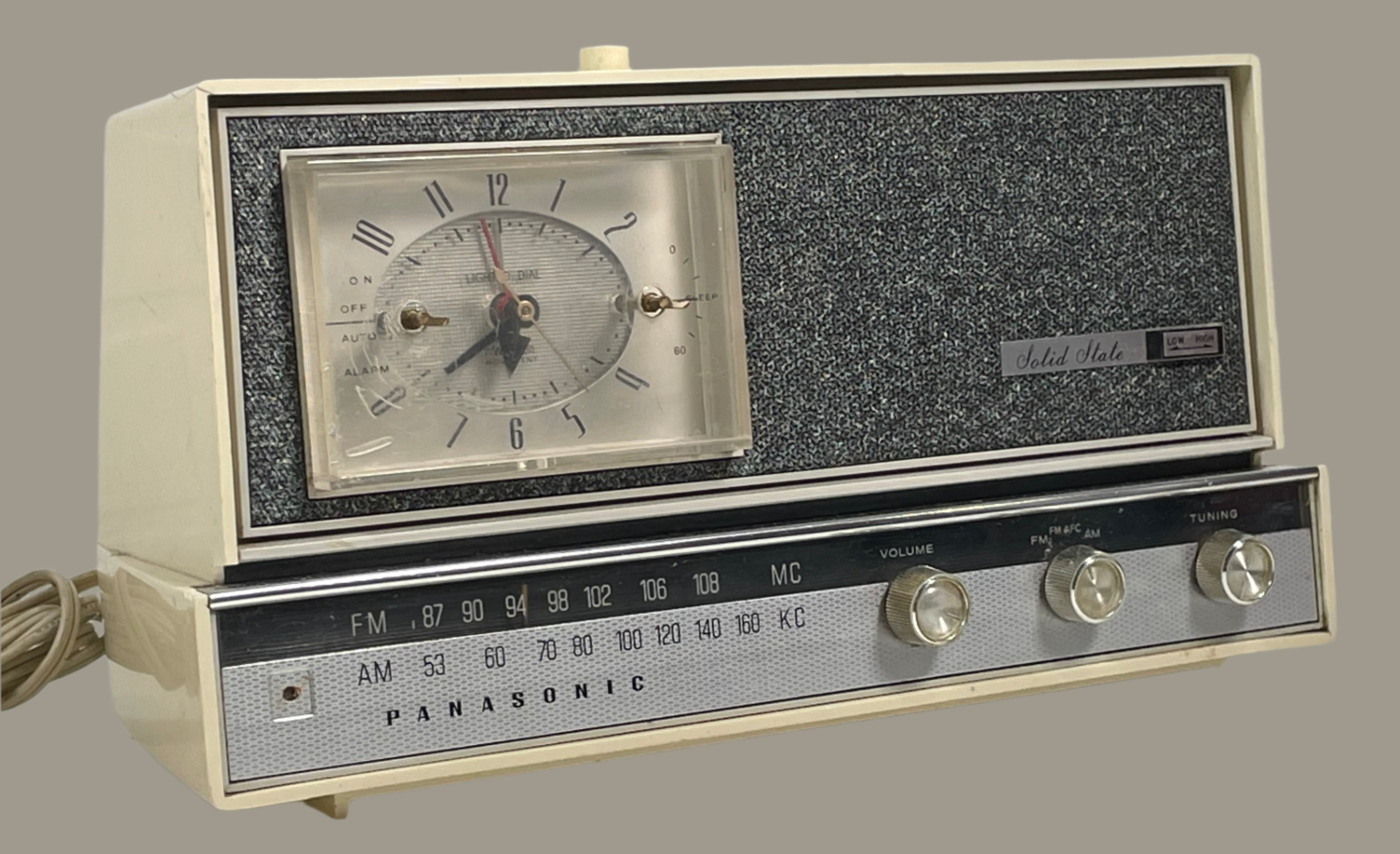 Vintage Panasonic RC-615 Solid State FM/AM Clock Radio | Fully Functional | Made in Japan (c.1968)