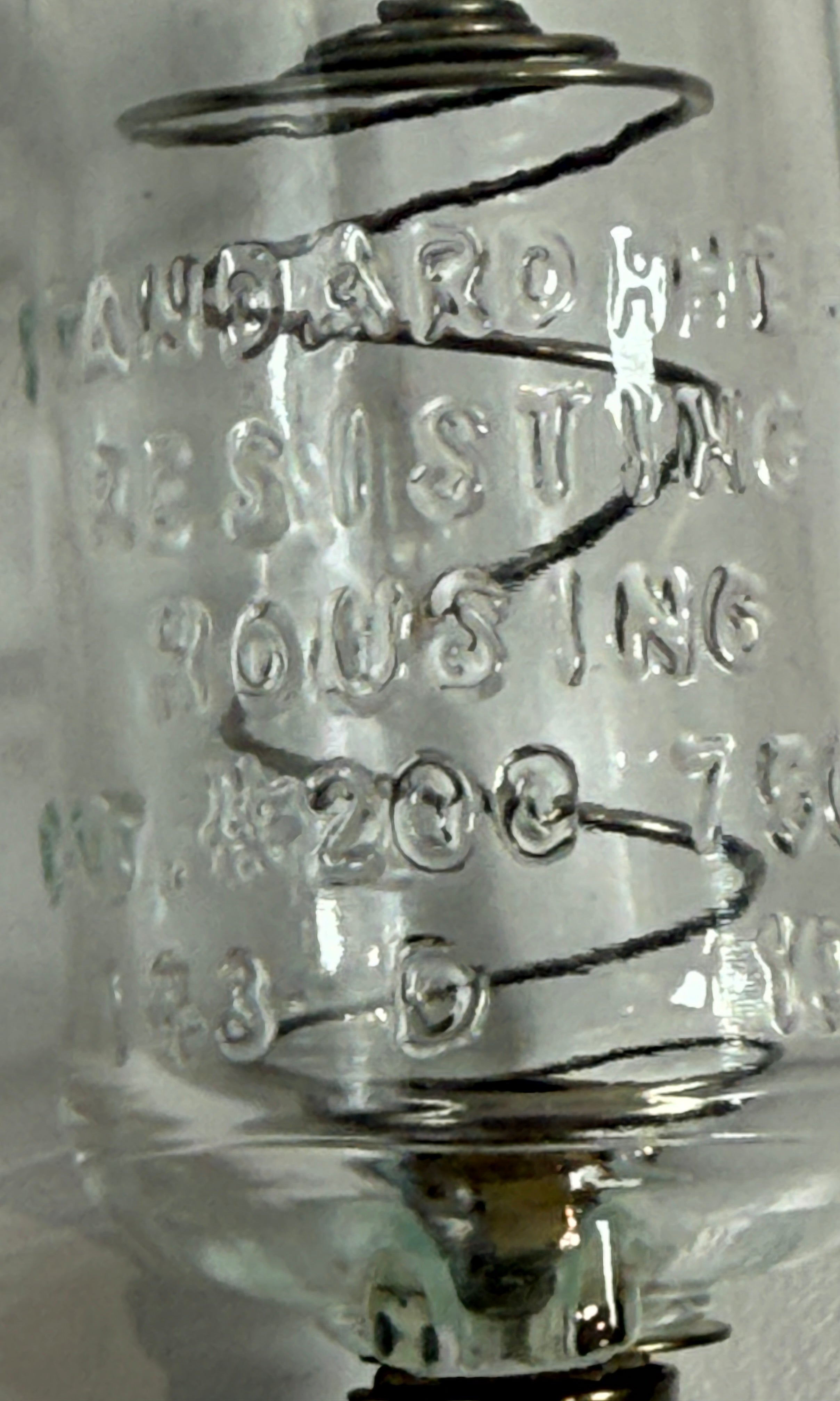 Vintage Neon Sign Glass Insulator Housing #200, 7500V, Set of 4.
