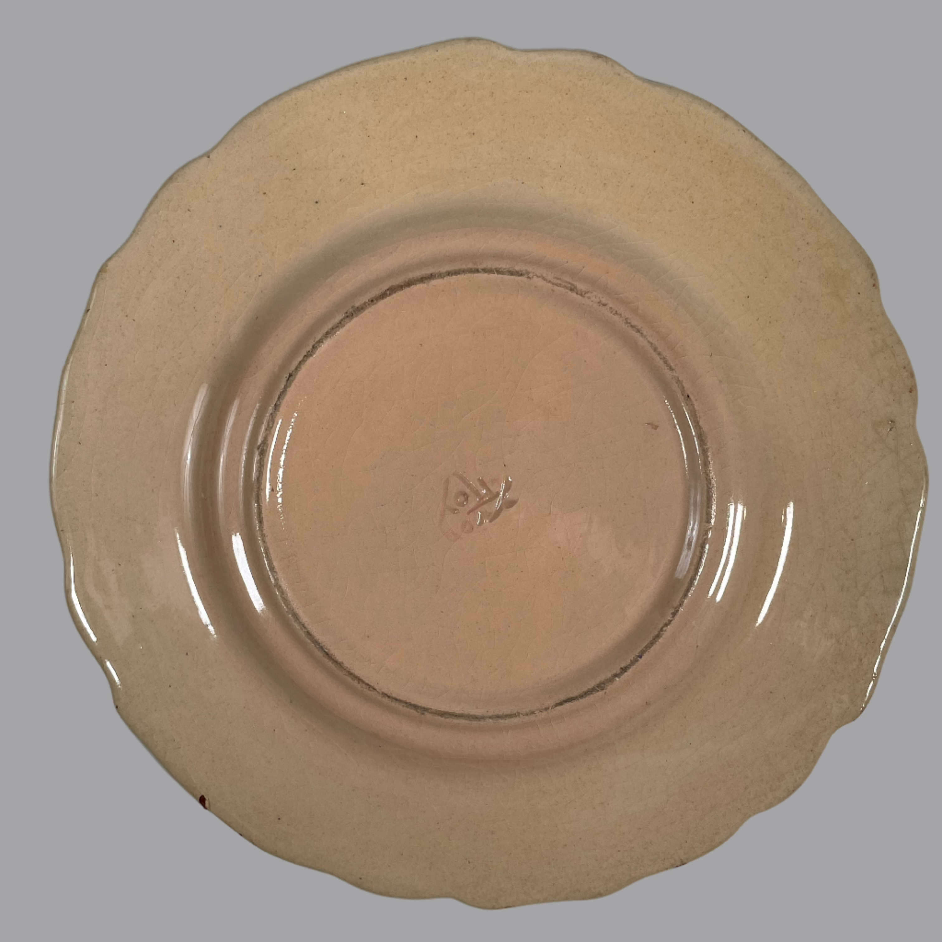 Vintage French Quimper-Style Faience Plates – Hand-Painted Breton Figures & Scalloped Edges