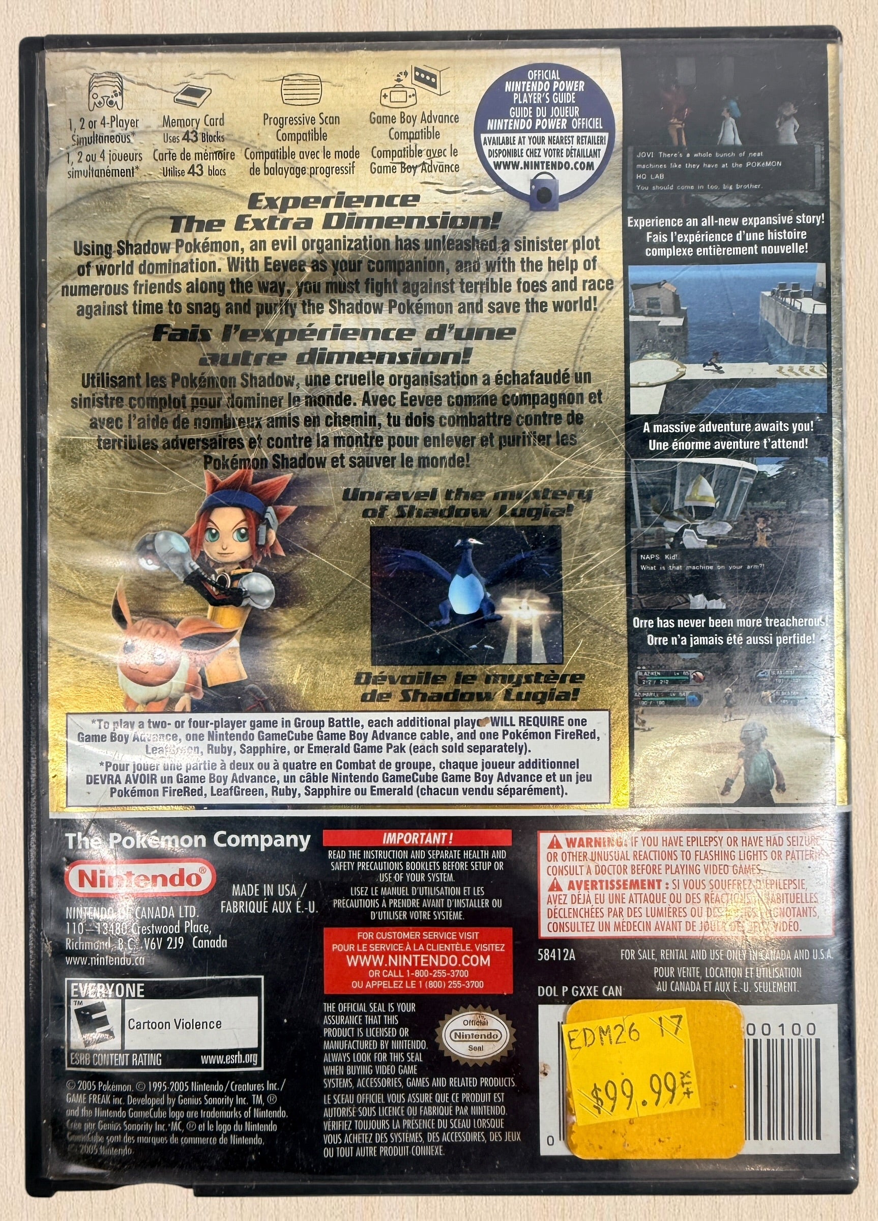 Authentic Pokémon XD Gale of Darkness for Nintendo GameCube. Includes original disc and case. Rare and collectible Pokémon RPG title from 2005.