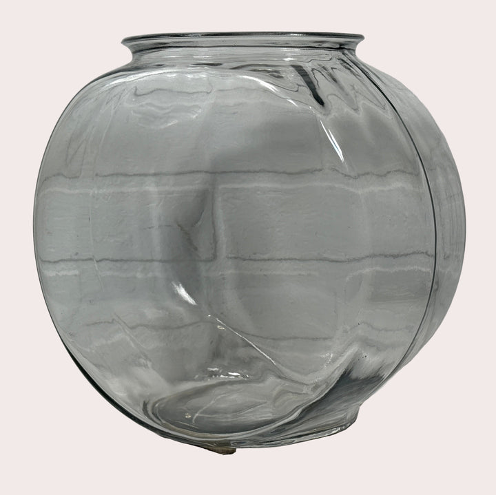 Vintage Clear Glass Fish Bowl Vase – 10¾” Tall, Anchor Hocking USA