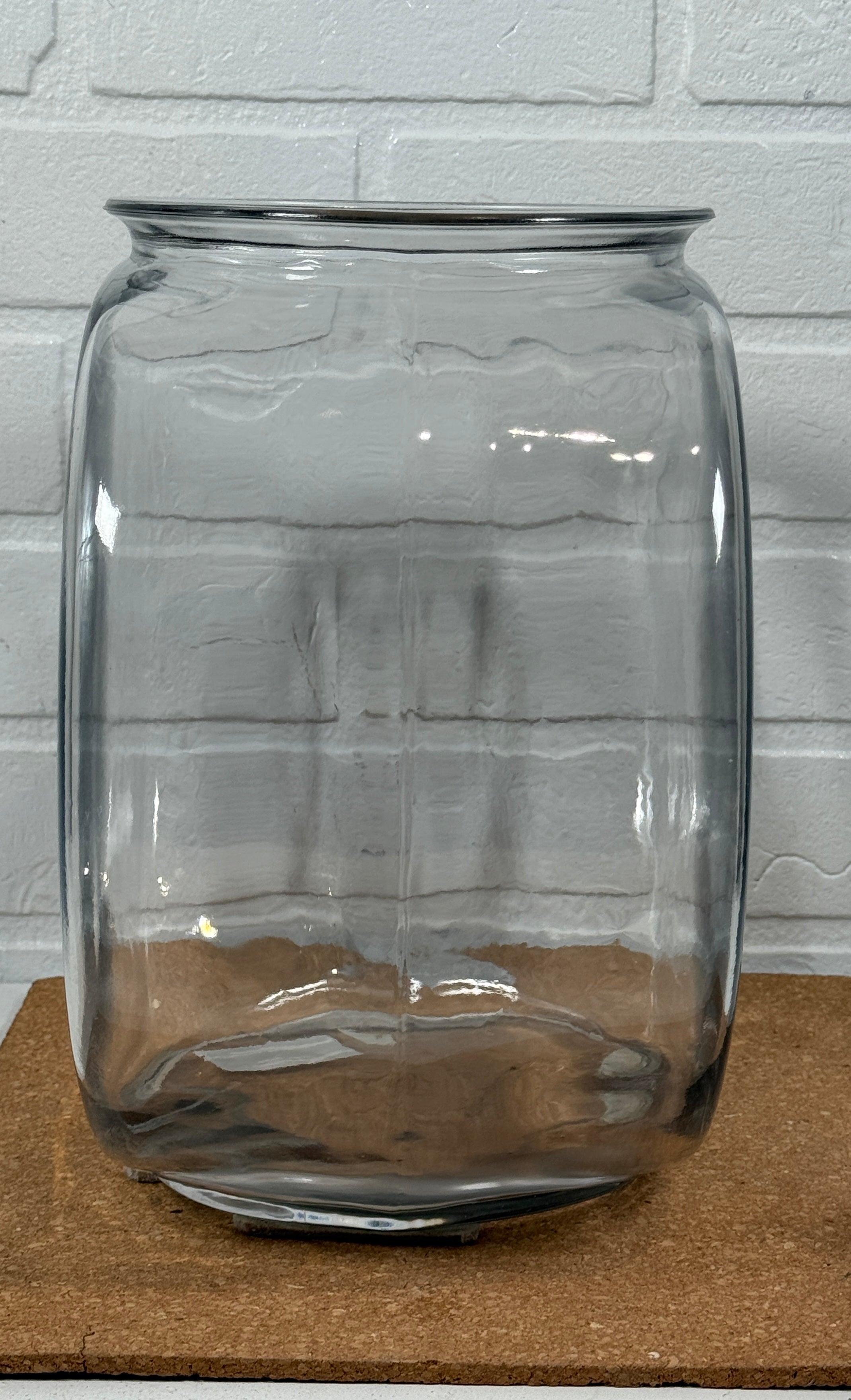 Vintage Clear Glass Fish Bowl Vase – 10¾” Tall, Anchor Hocking USA