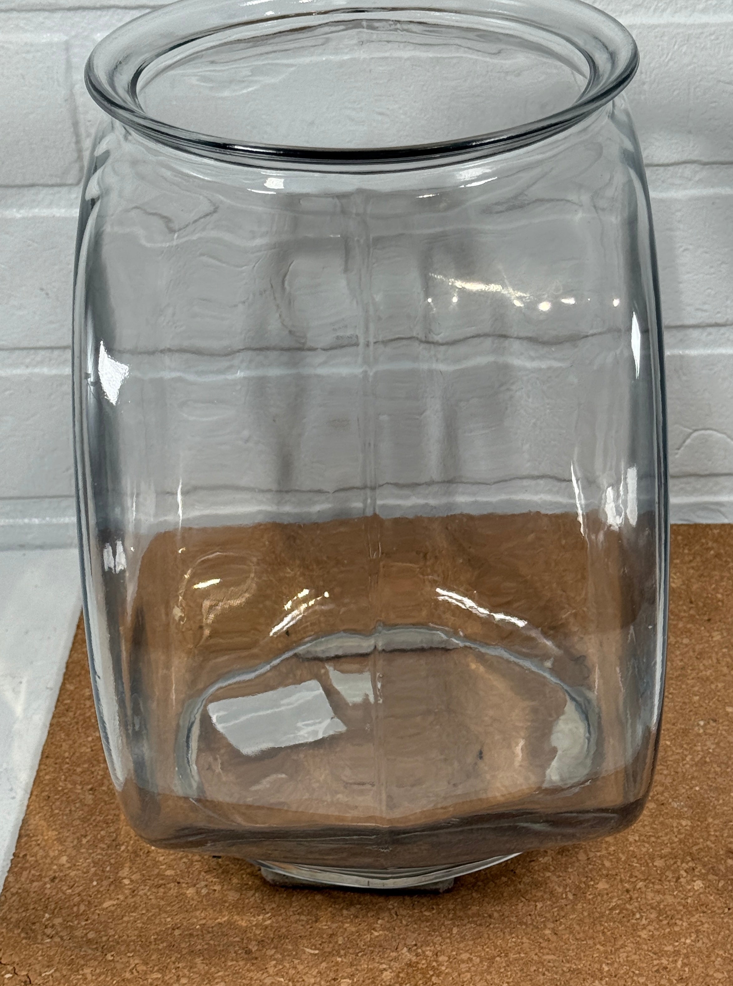 Vintage Clear Glass Fish Bowl Vase – 10¾” Tall, Anchor Hocking USA