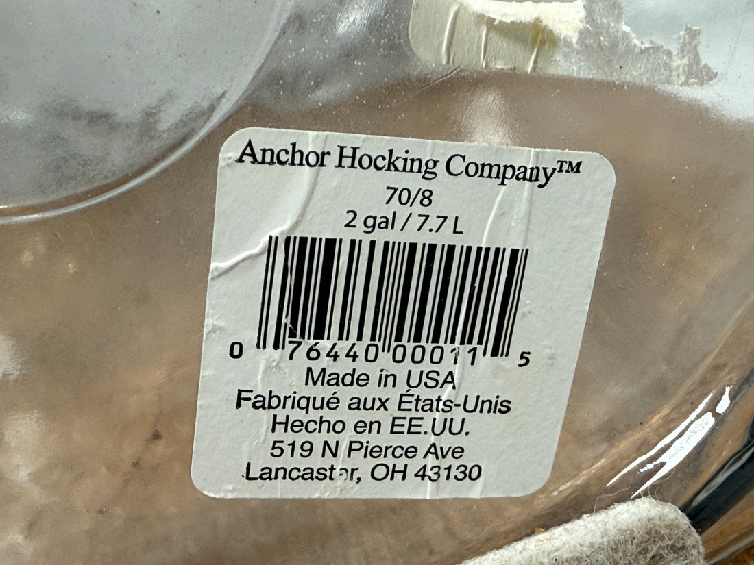 Vintage Clear Glass Fish Bowl Vase – 10¾” Tall, Anchor Hocking USA