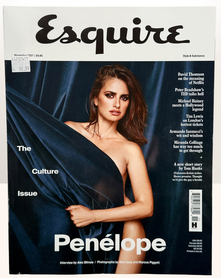 Esquire UK November 2017 Penélope Cruz Culture Issue collectible fashion magazine with celebrity interviews and editorial photography.
