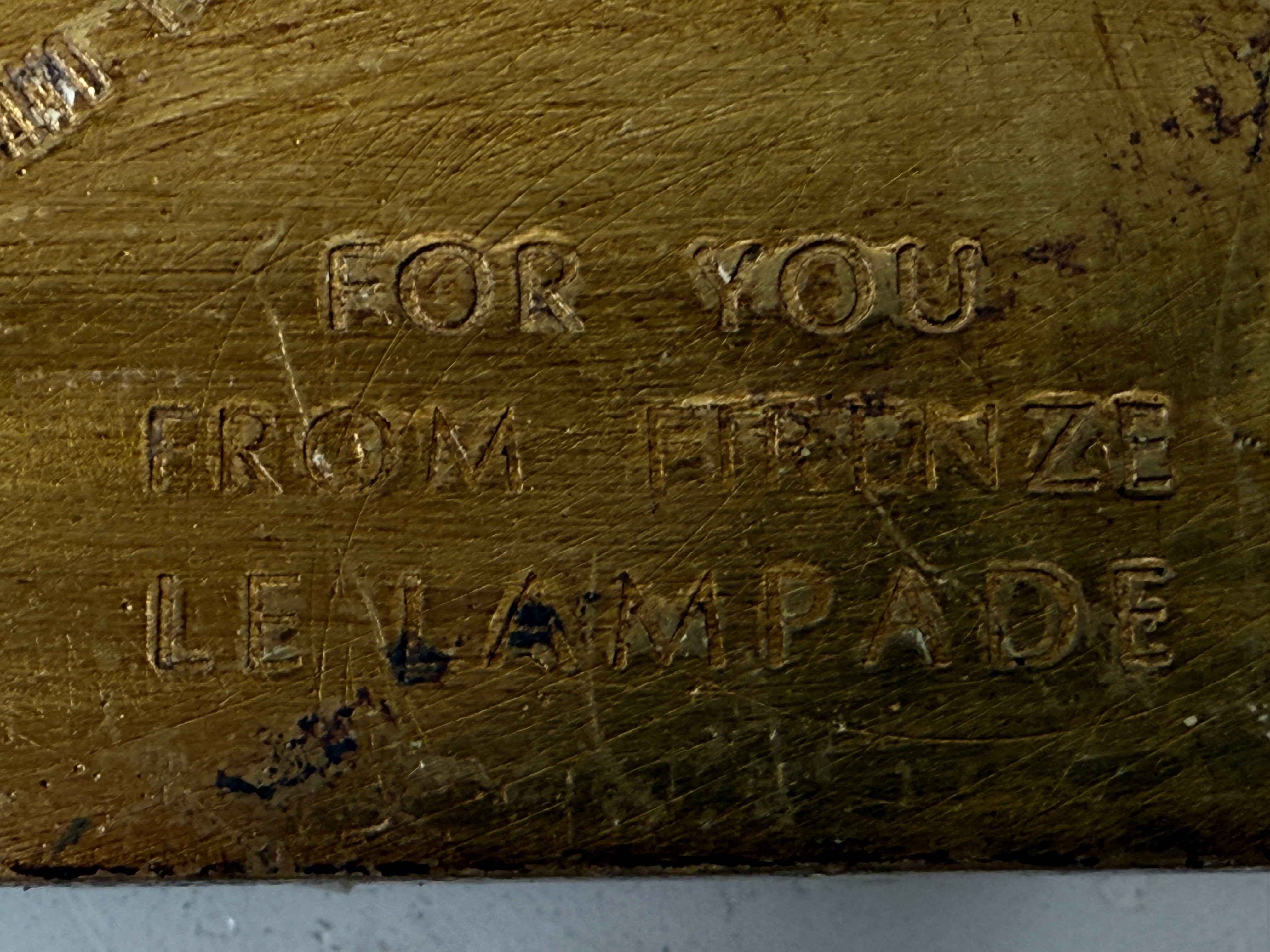 Vintage Florentine Gilt Wood Jewelry Box – “Le Lampade” Firenze – Original Key