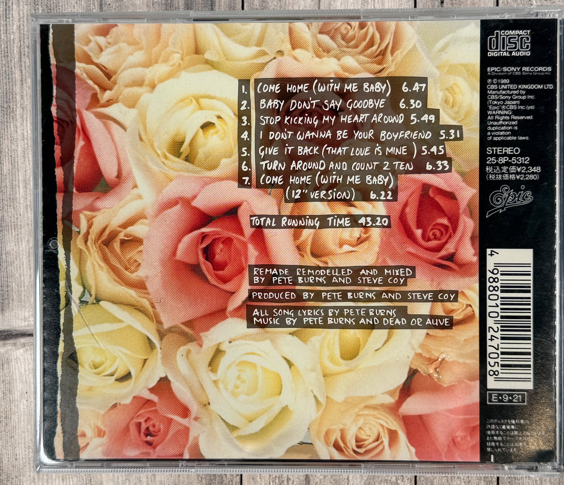 1989 Japanese Dead Or Alive Nude Remade Remodelled CD EP with original obi strip. Rare Pete Burns synth-pop collectible from Epic Sony Japan.