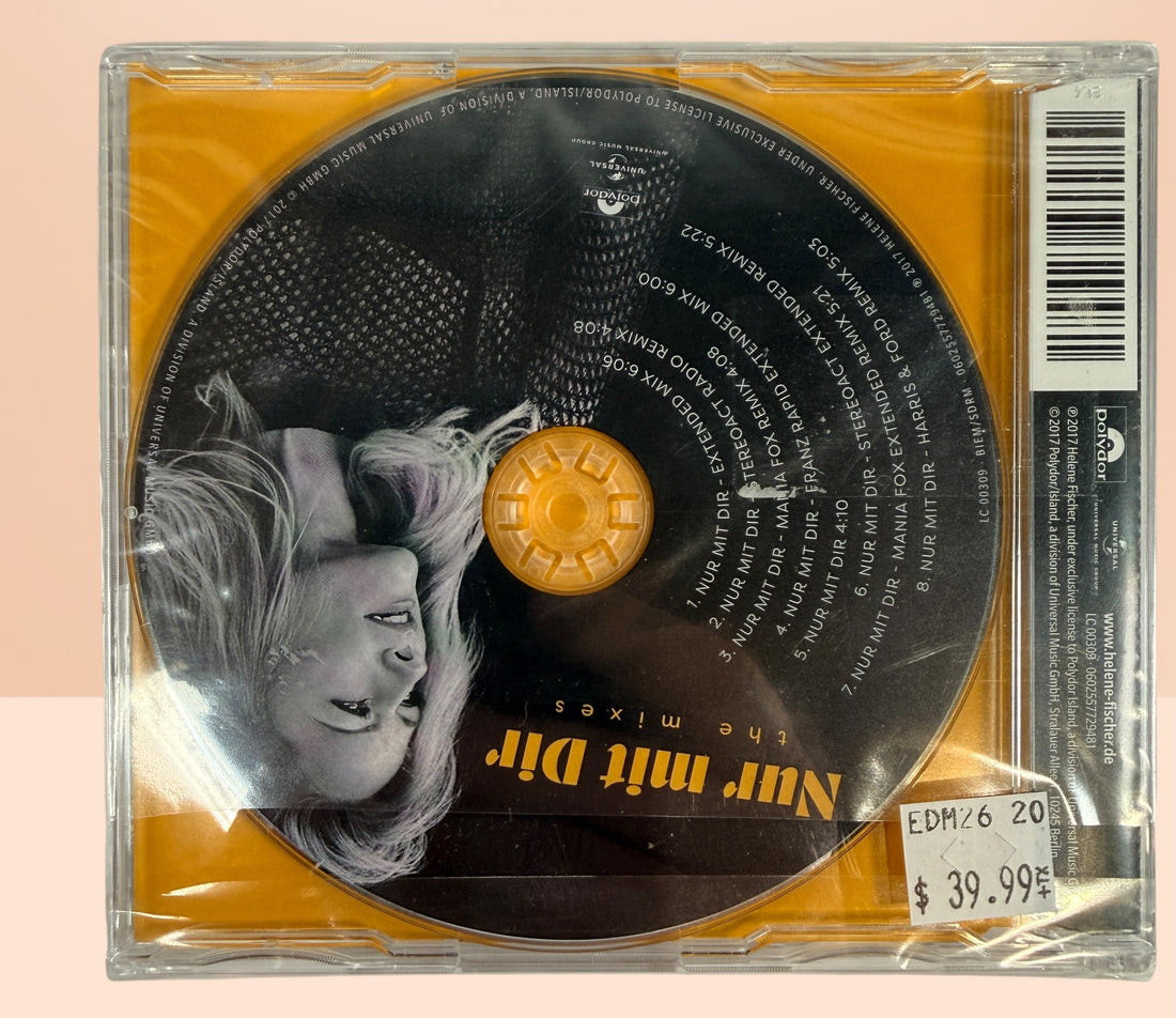 Sealed Helene Fischer Nur Mit Dir The Mixes maxi CD single. German Schlager pop remix release collectible import for fans and music collectors.