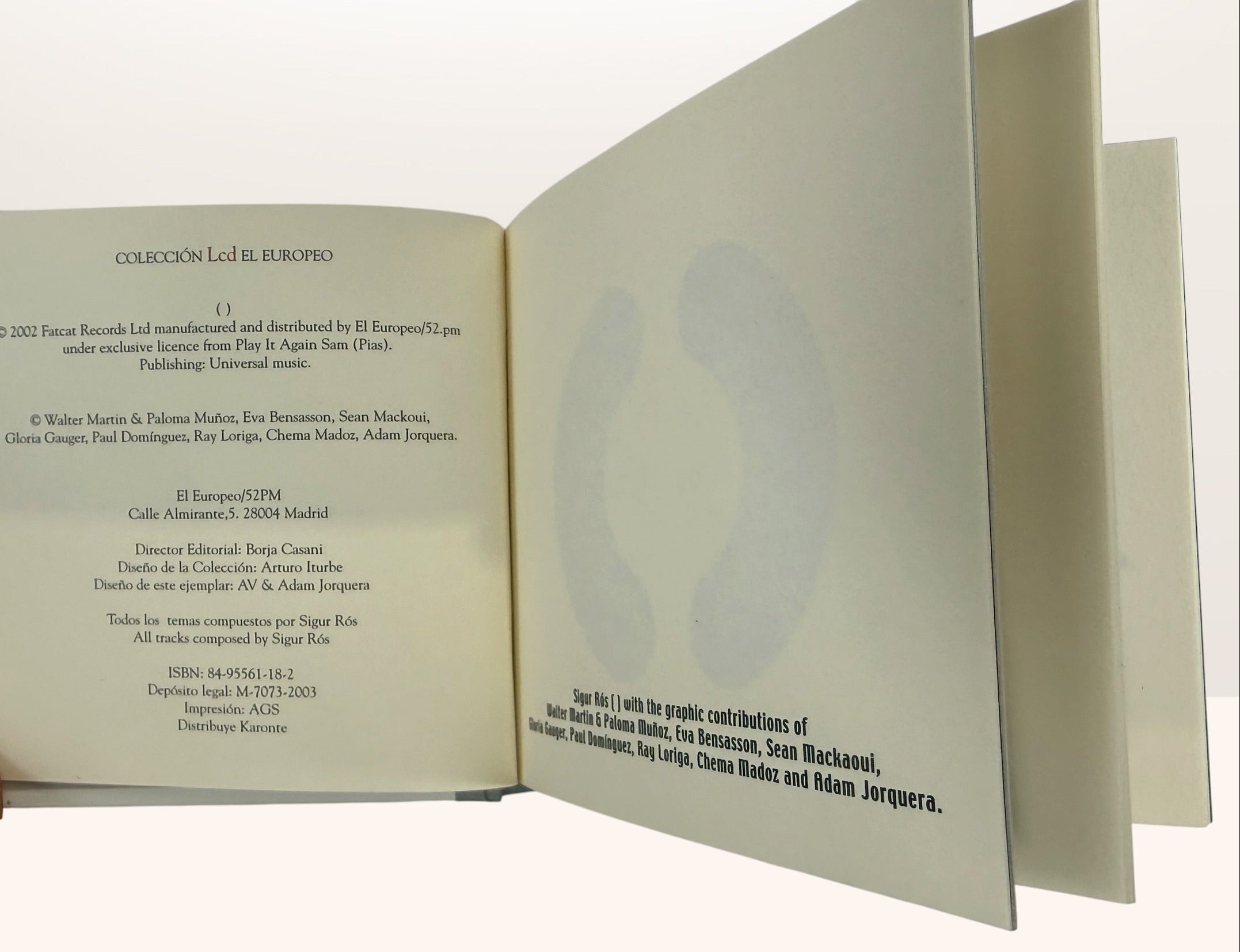 Rare Sigur Rós “( )” deluxe Spanish hardcover art-book CD edition with original packaging and collectible graphic artwork inserts.