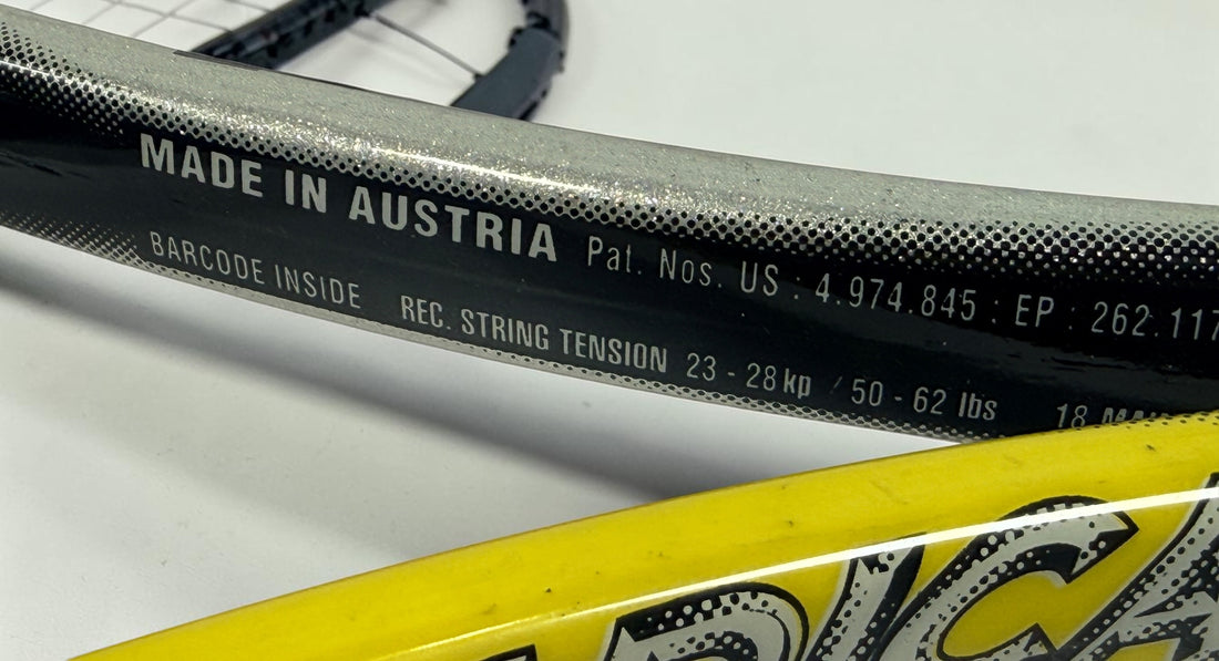 Vintage Austrian-made HEAD Radical TwinTube OS tennis racquet in good playable condition. Classic Andre Agassi-era oversized graphite frame.