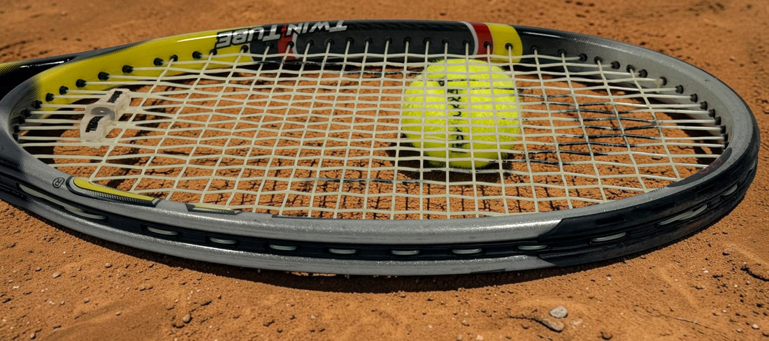 Vintage Austrian-made HEAD Radical TwinTube OS tennis racquet in good playable condition. Classic Andre Agassi-era oversized graphite frame.