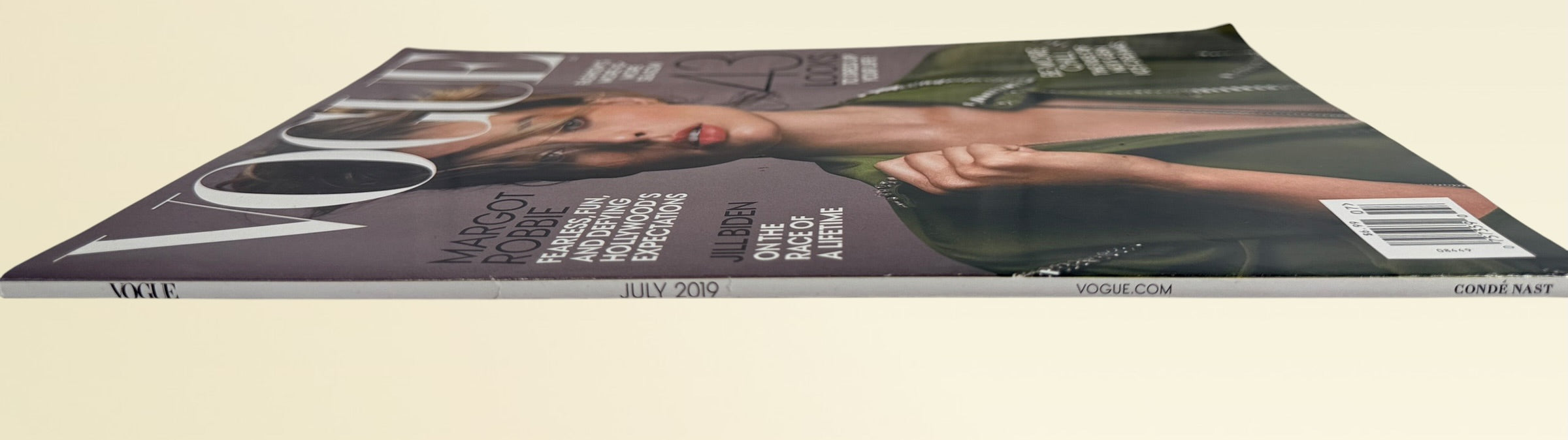 Vogue Magazine July 2019 featuring Margot Robbie cover story. Collectible fashion and celebrity magazine issue in vintage pre-owned condition.