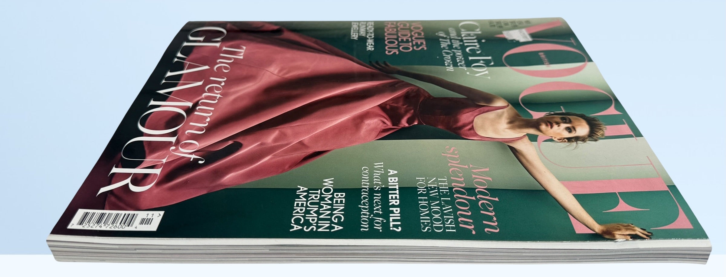 British Vogue November 2017 magazine featuring Claire Foy cover in very good condition collectible fashion issue.