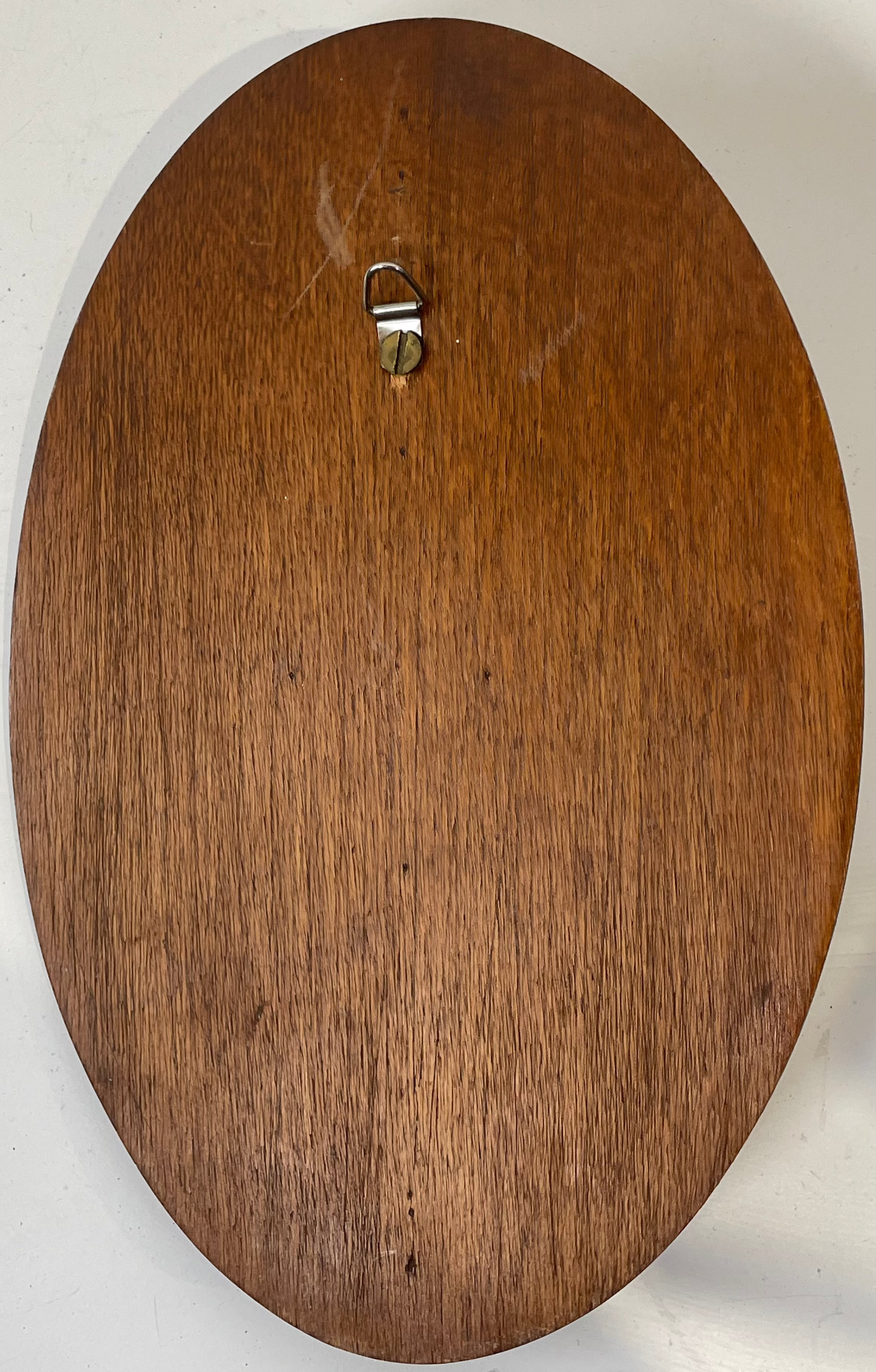 Vintage Brass Relief Wall Plaque on Solid Wood – MCM - Art