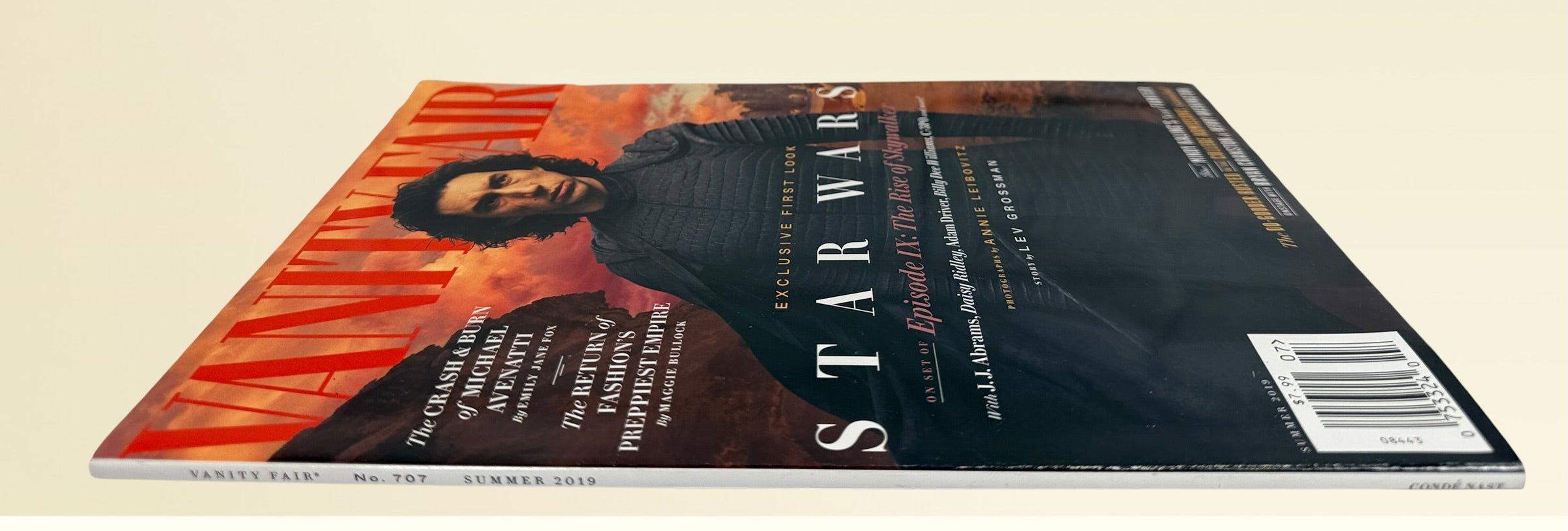 Vanity Fair Summer 2019 Star Wars Episode IX Adam Driver collectible magazine with exclusive behind-the-scenes feature photography.