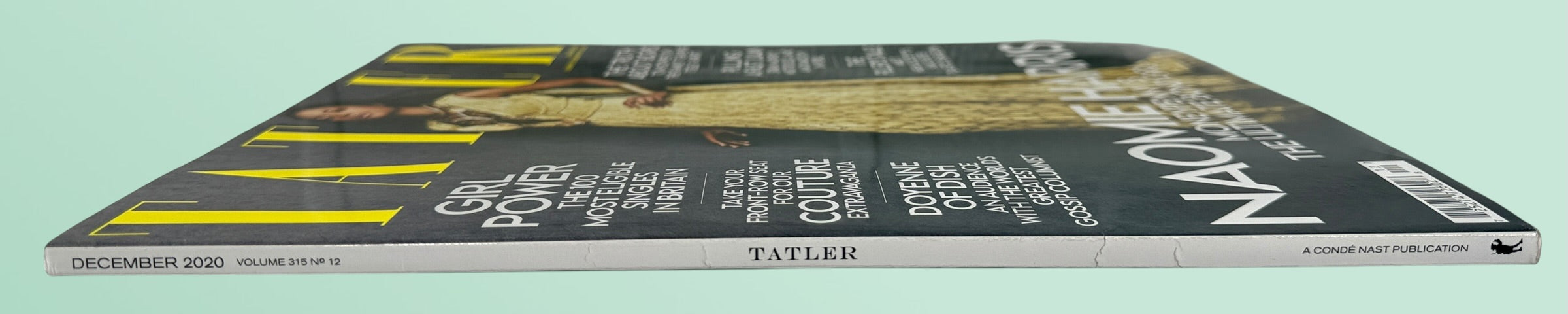 Tatler December 2020 magazine featuring Naomie Harris cover story, couture fashion editorials, celebrity interviews, and luxury lifestyle content