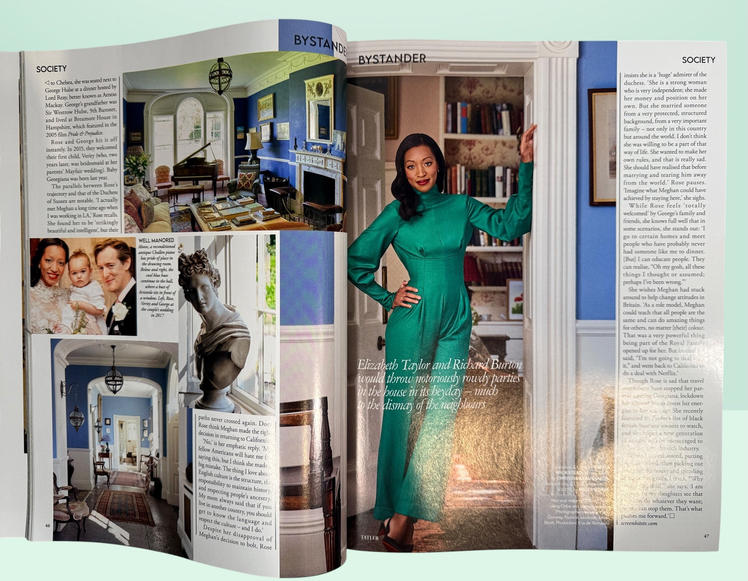 Tatler December 2020 magazine featuring Naomie Harris cover story, couture fashion editorials, celebrity interviews, and luxury lifestyle content