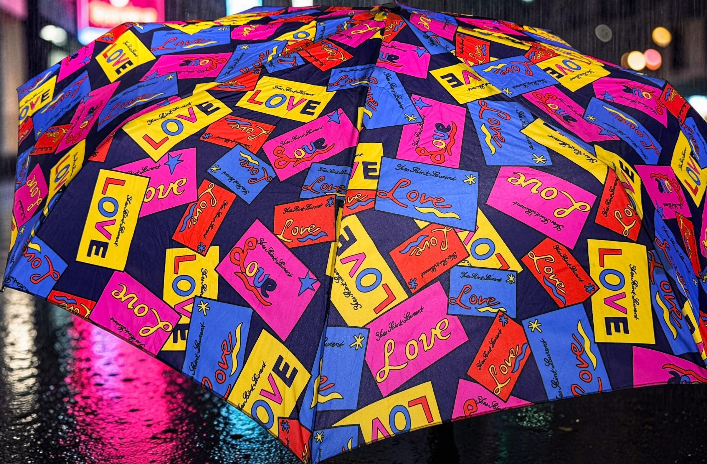 Vintage Umbrella Yves Saint Laurent Showers Of Love Deluge Amour