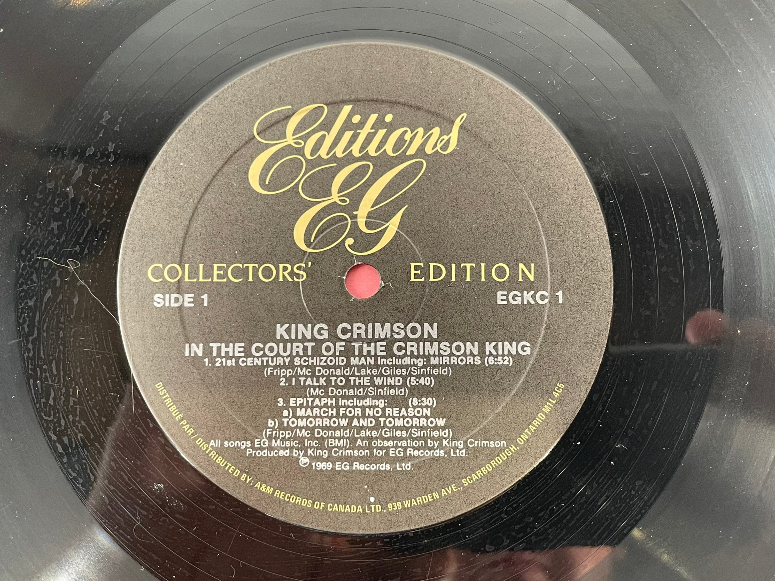 King Crimson – In the Court of the Crimson King (1969, Canadian Pressing) E.G Records, M- VG+