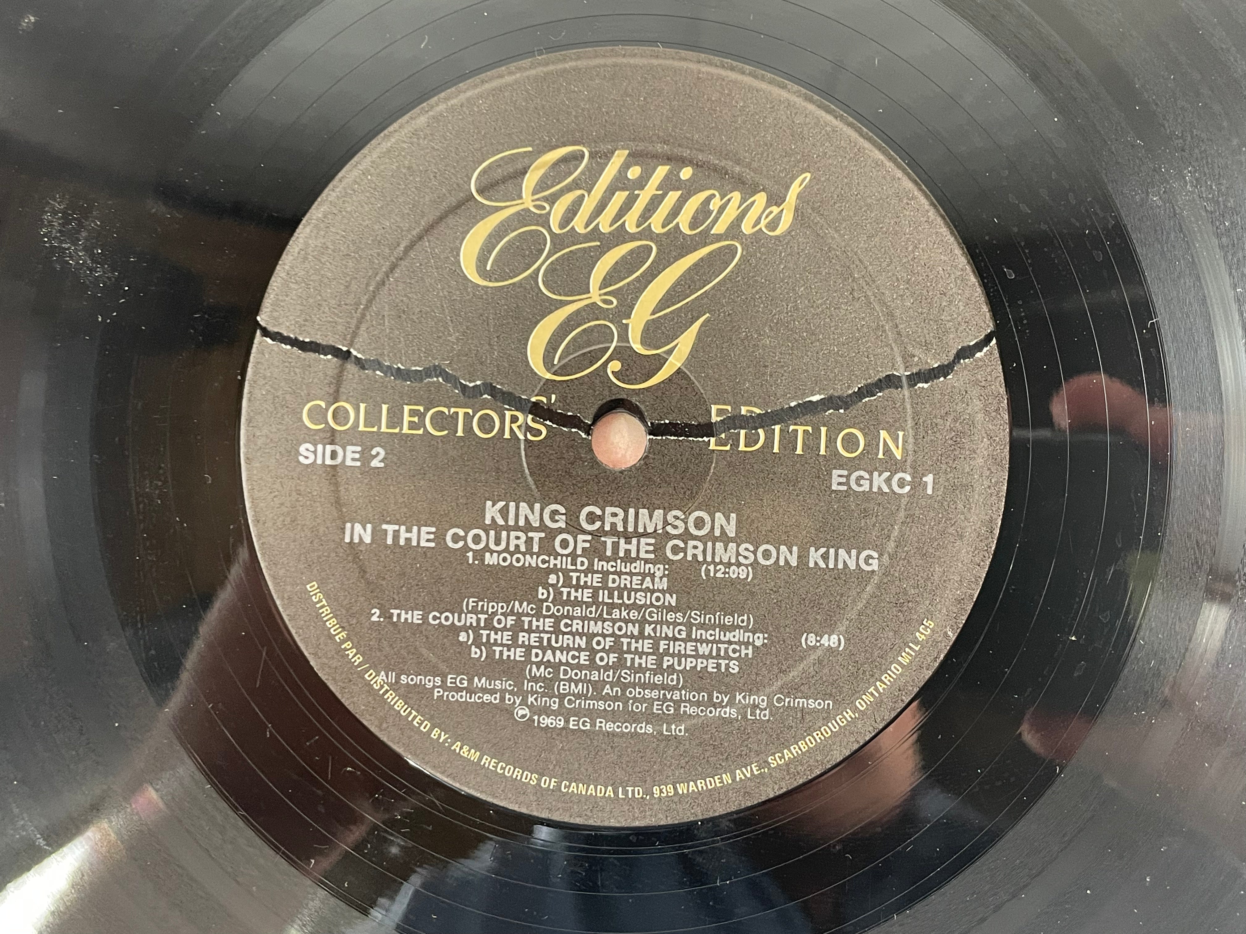 King Crimson – In the Court of the Crimson King (1969, Canadian Pressing) E.G Records, M- VG+